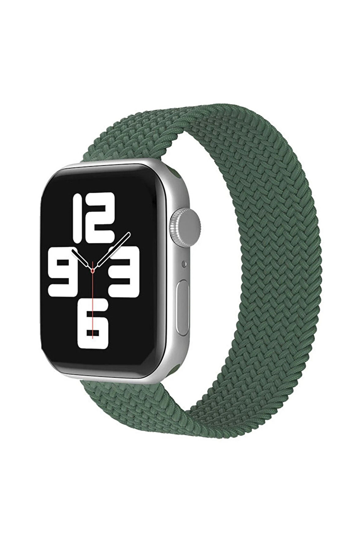 Apple Watch 38mm Ayarlı Solo Silikon Kordon - Haki Yeşil-(5796)