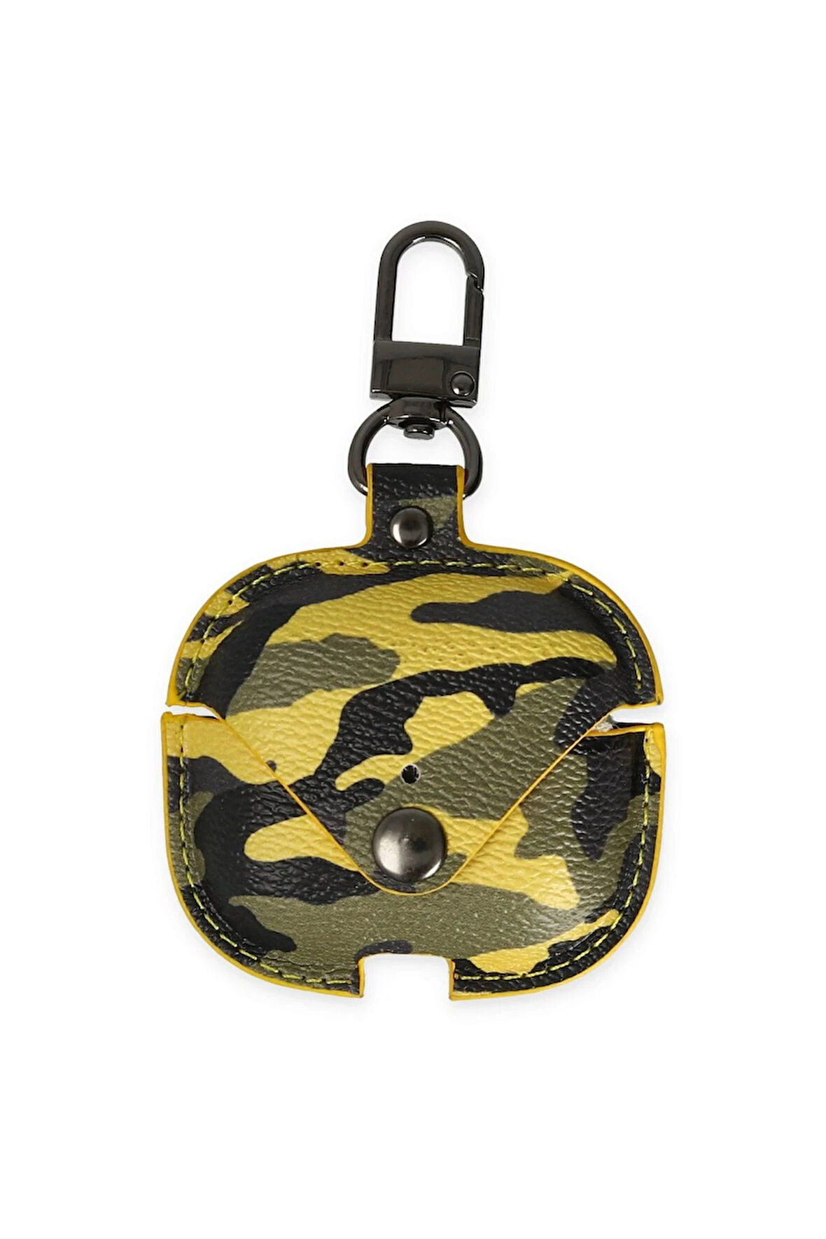 Airpods 3 (3.nesil) Çanta Kamuflaj Deri Kılıf - Sarı-(5796)