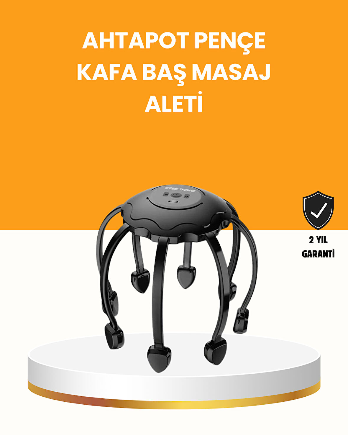 Saç Derisi Masaj Aleti 8 Bağımsız Kol 3 Modlu Derin Rahatlama