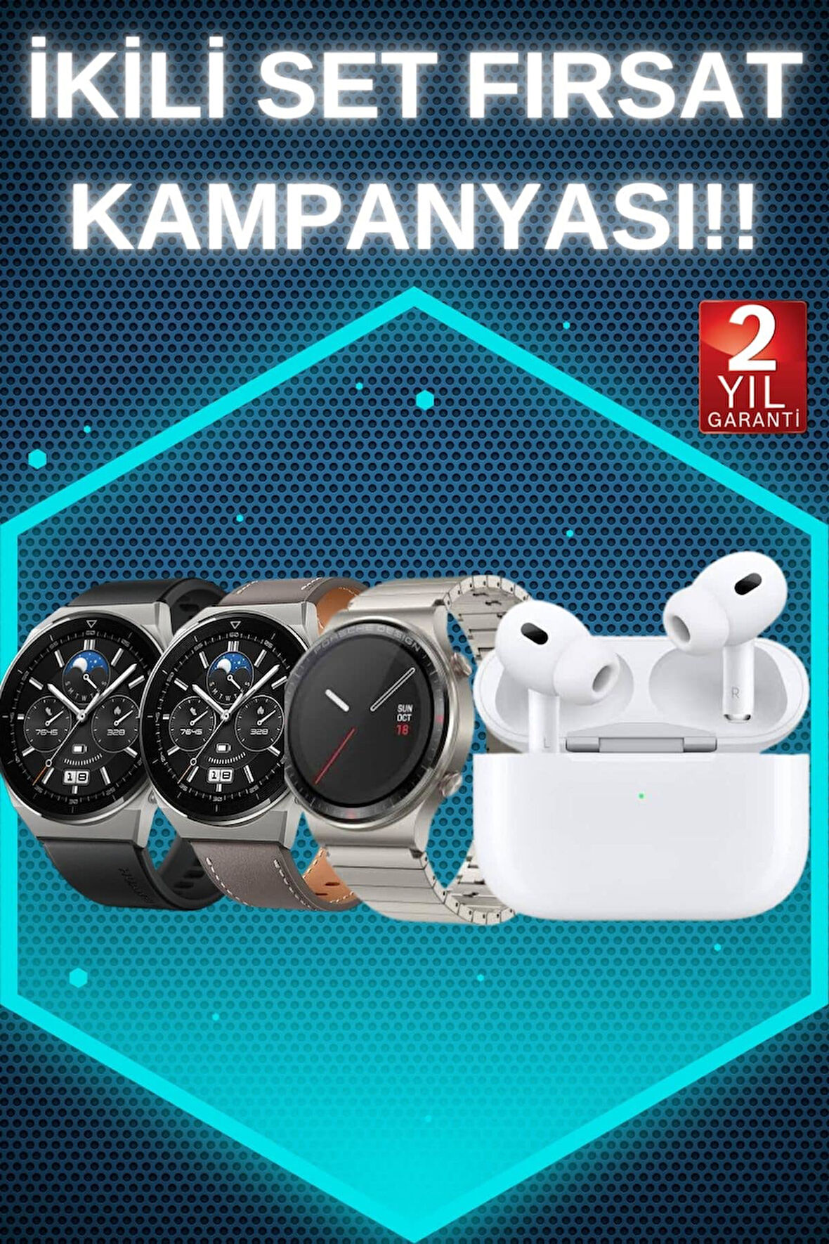 Aynalı Bluetooth Kulaklık Yeni Nesil Akıllı Saat Titreşimli Nabız Ölçer Spor