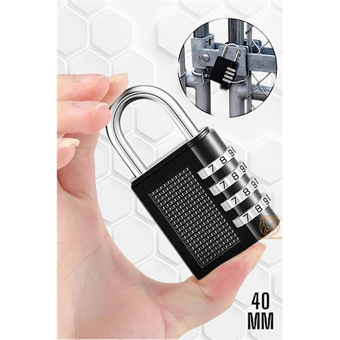 HSNET Şifreli Asma Kilit 4 Kademe 40 mm