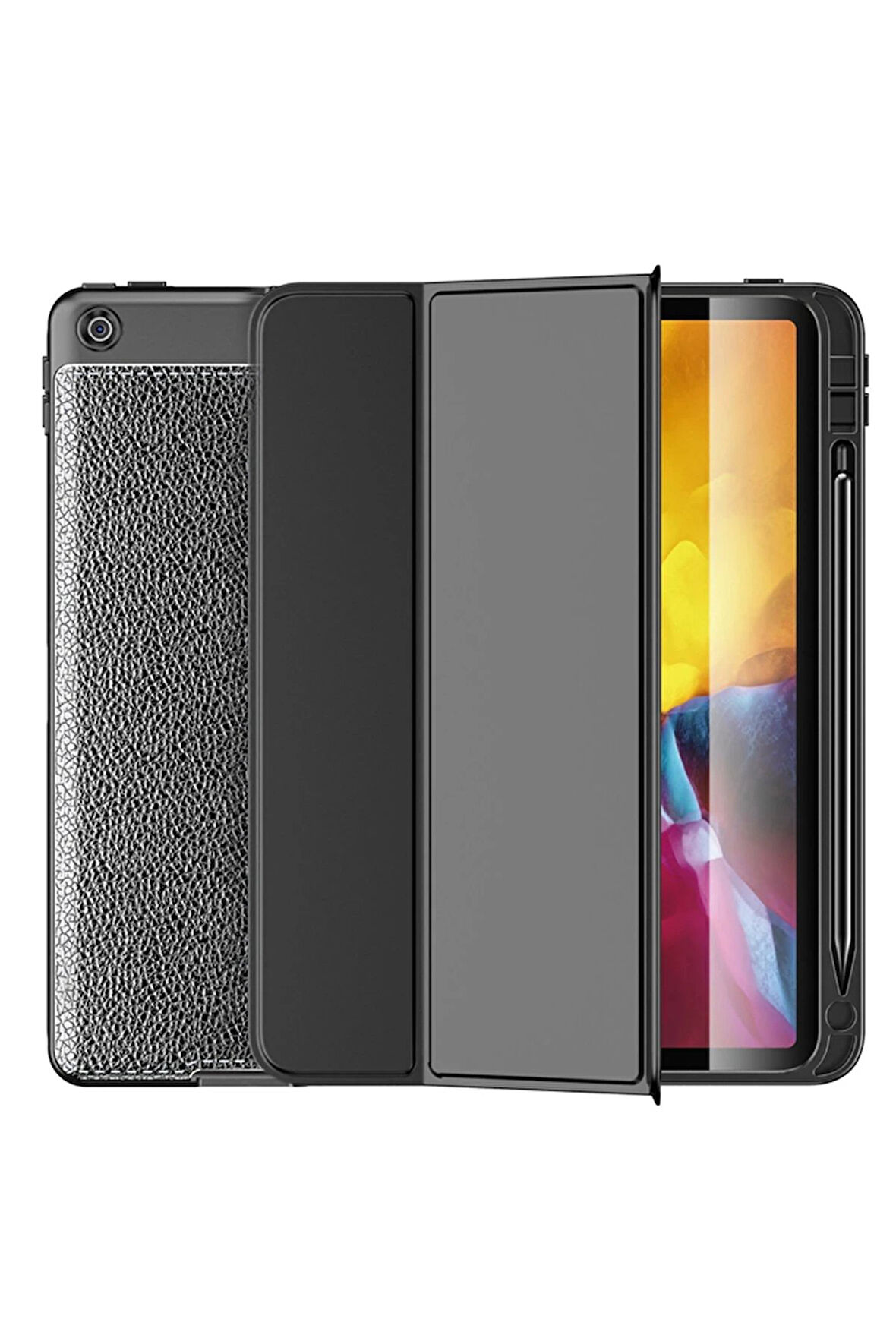 iPad 10.2 (7.nesil) Kılıf Tablet Focus Silikon - Siyah-(5796)