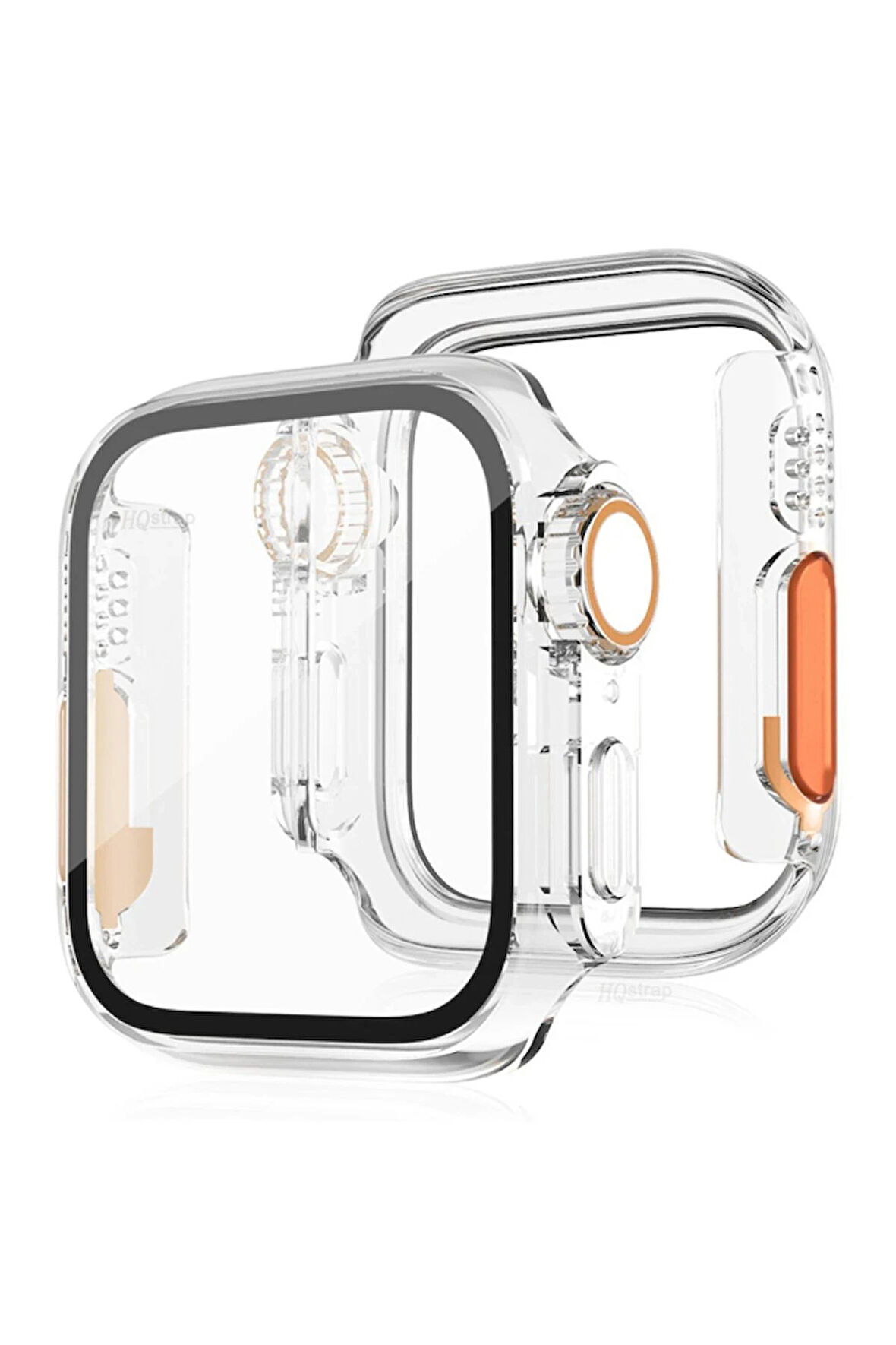 Apple Watch 45mm Watch 49mm Kasa Dönüştürücü ve Ekran Koruyucu - Şeffaf-(5796