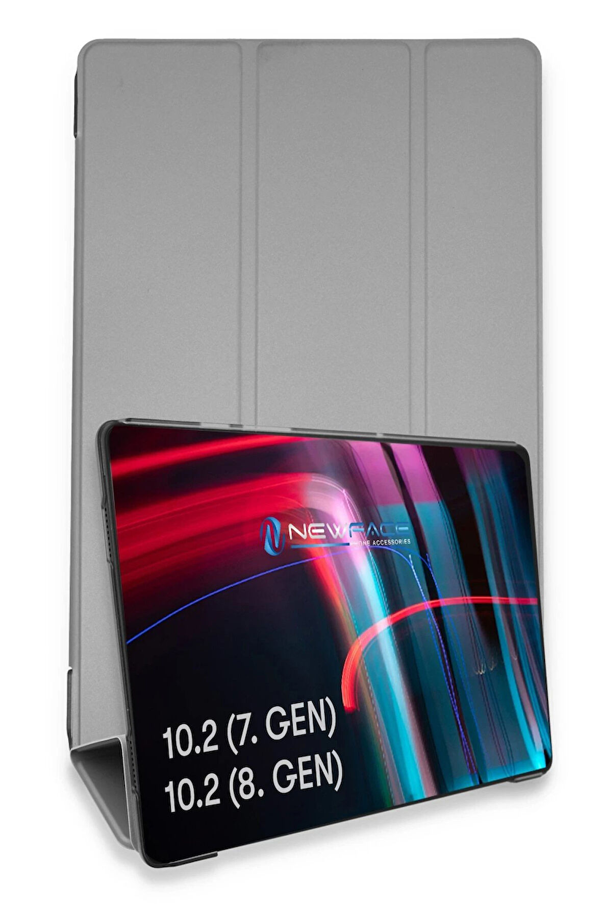 iPad 10.2 (7.nesil) Kılıf Tablet Smart Kılıf - Gri-(5796)