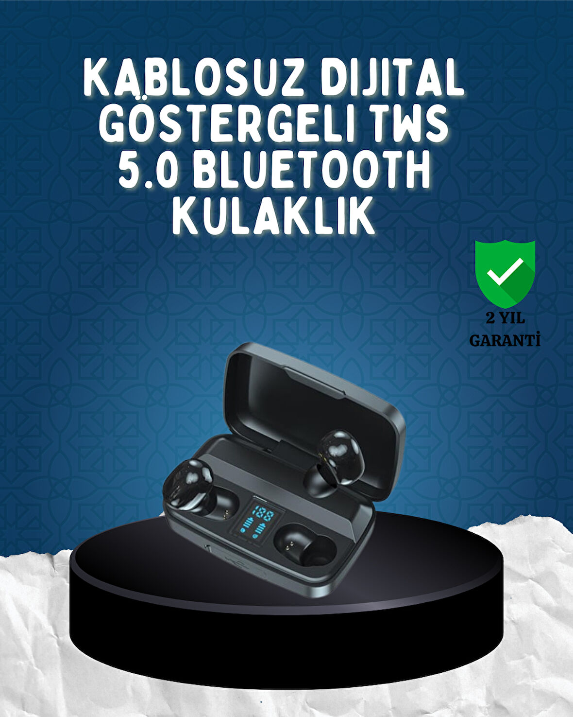 Bluetooth V5.0 Teknolojili Parmak Dokunmatik Kontrol Kulaklık Seti