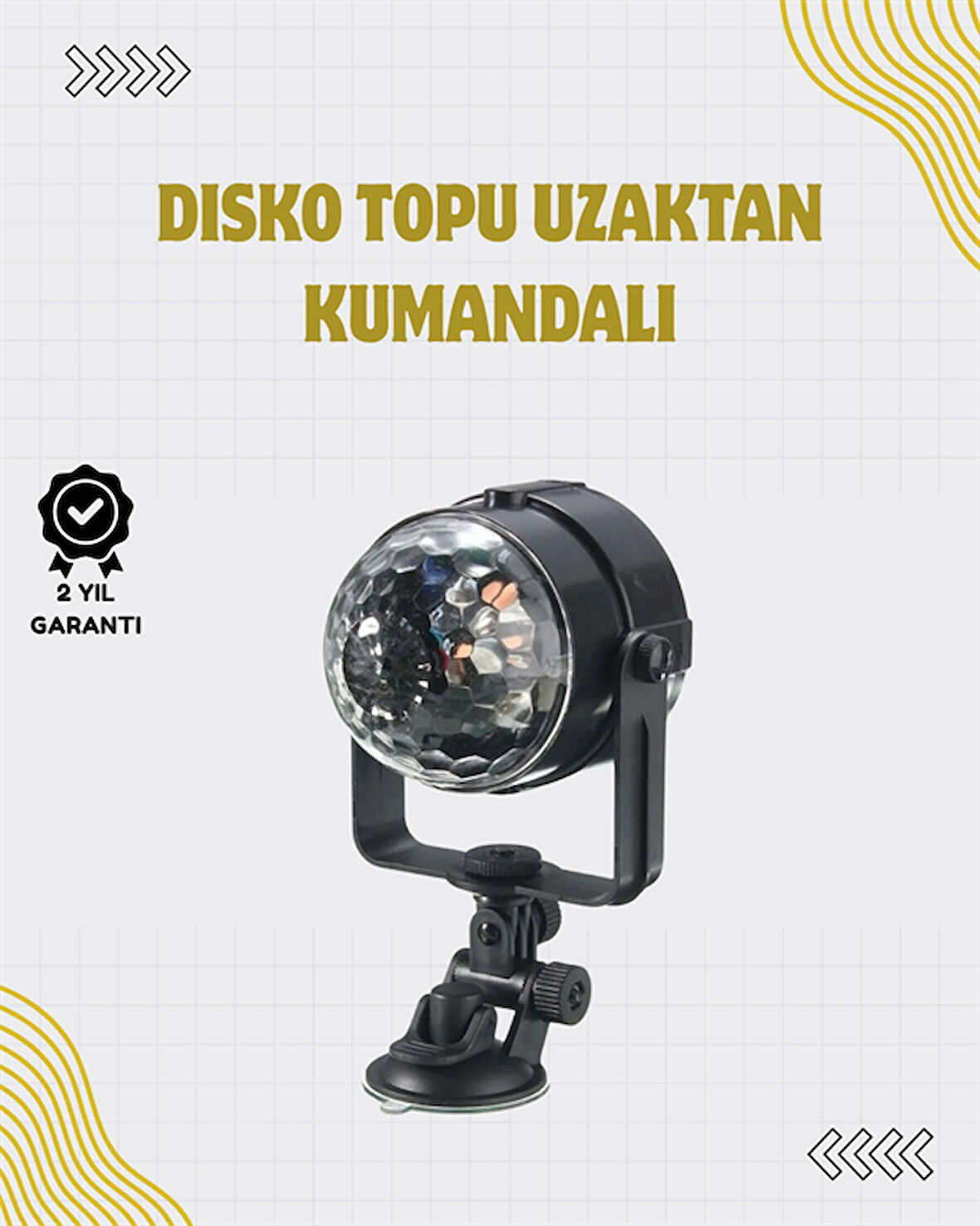 Uzaktan Kumandalı Ses Kontrollü LED Disko Işığı - Parti ve Kulüpler İçin