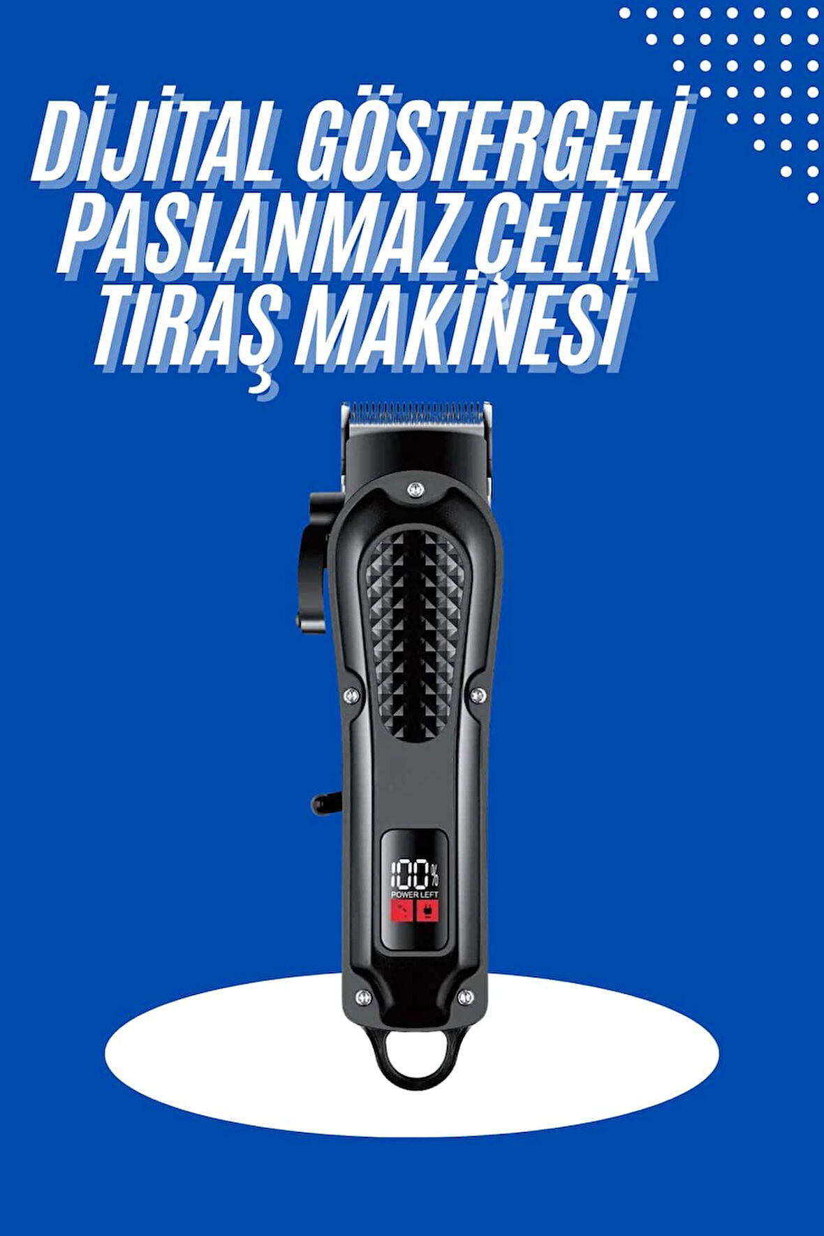 Profesyonel Saç Kesme Aleti Dijital Saç Sakal Tıraş Makinesi Uzun Ömürlü