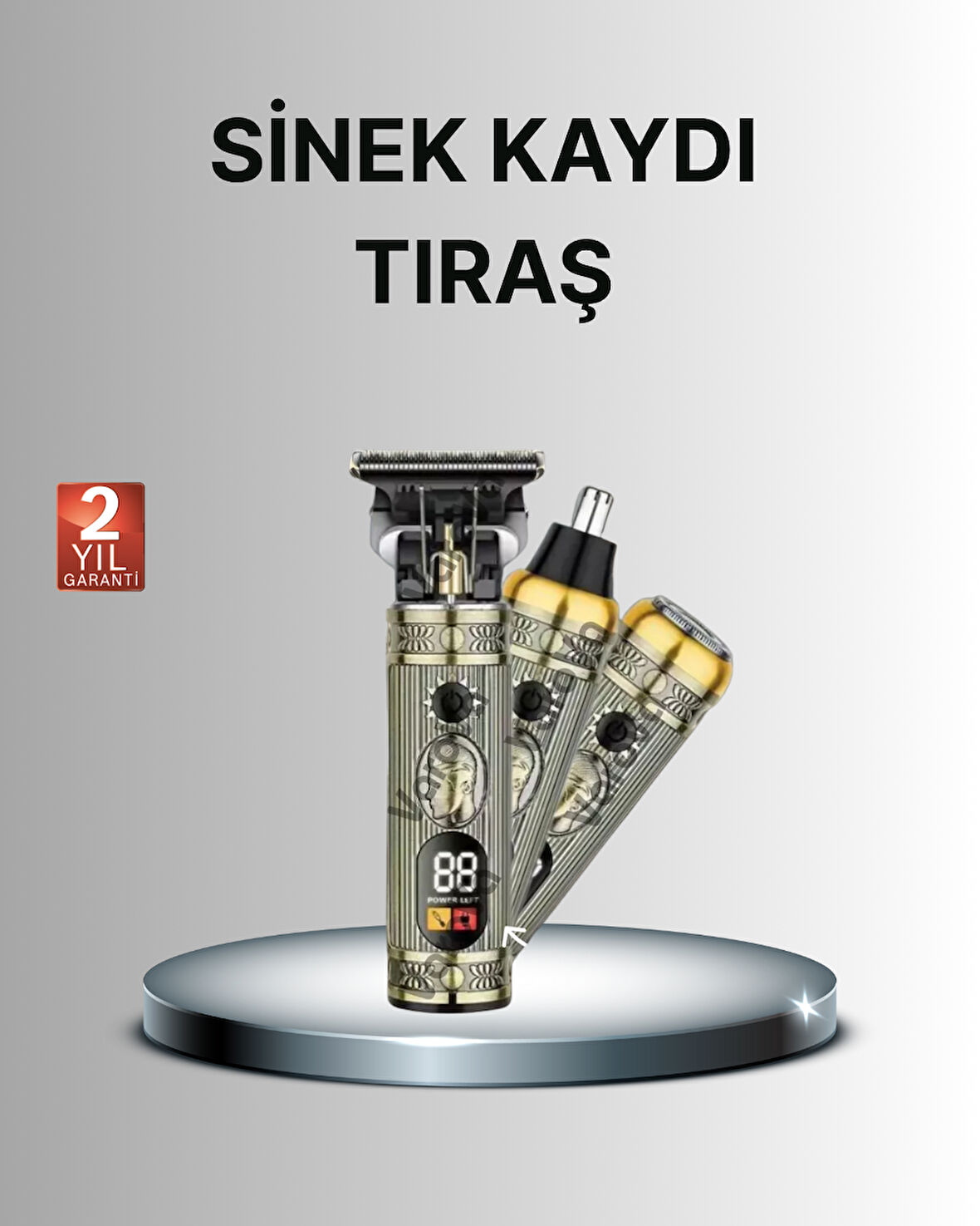 T Bıçaklı Şarjlı Saç Kesme ve Sakal Düzeltici – Burun Trimmerlı 2’si 1 A