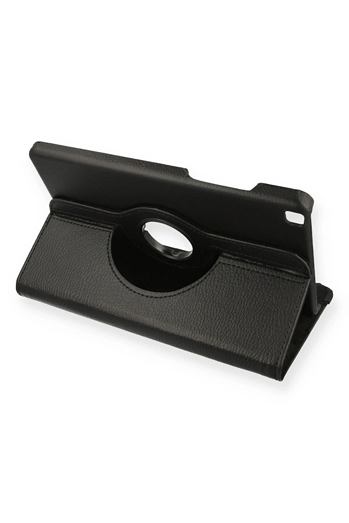 Samsung Galaxy T290 Tab A 8 Kılıf 360 Tablet Deri Kılıf - Siyah-(5796)