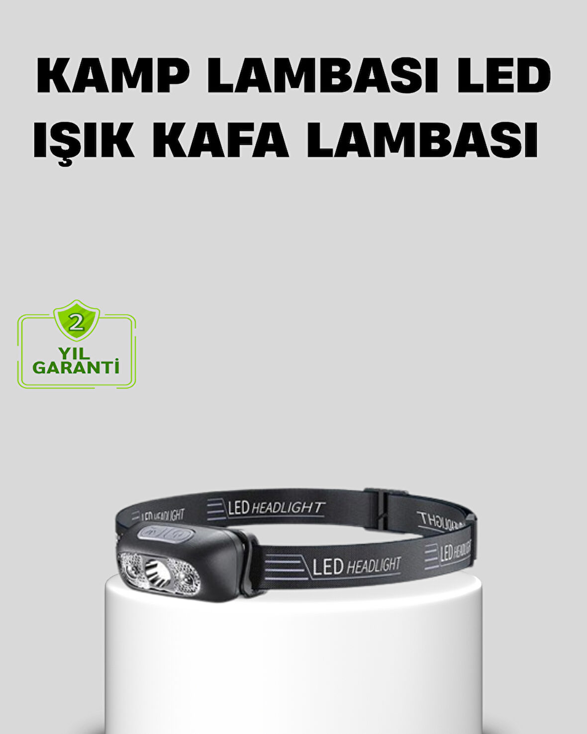 Şarjlı LED Kafa Feneri | 4 Modlu Akıllı Sensörlü Far | Su Geçirmez IPX5 Kamp 