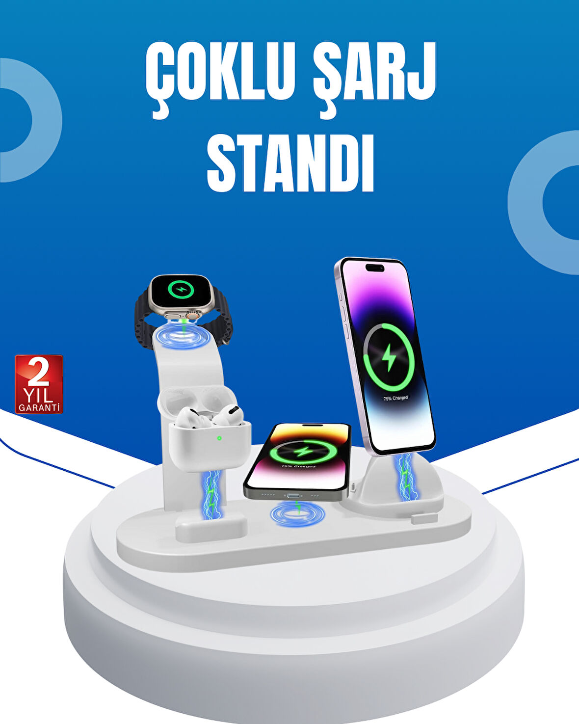 Aşırı Şarj Koruması Sunan Kablosuz Şarj Cihazı