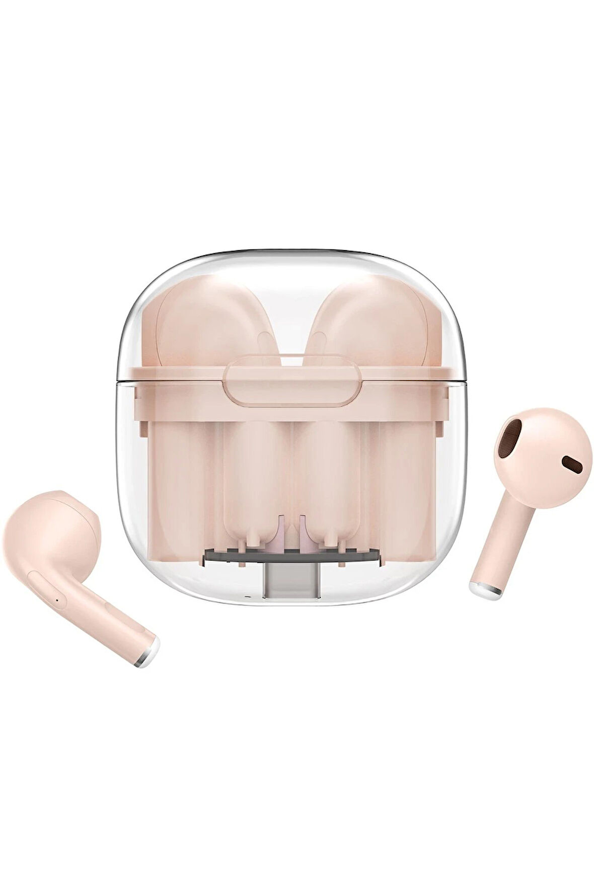LS-09 Bluetooth 5.3 TWS Kablosuz Airpods Kulaklık - Pembe-(5796)