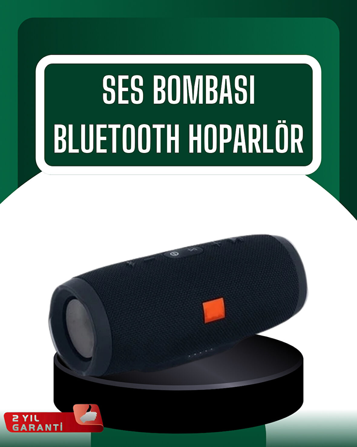 Kablosuz Hoparlör 12 Saat Çalma Süresi USB AUX TF Kart Destekli