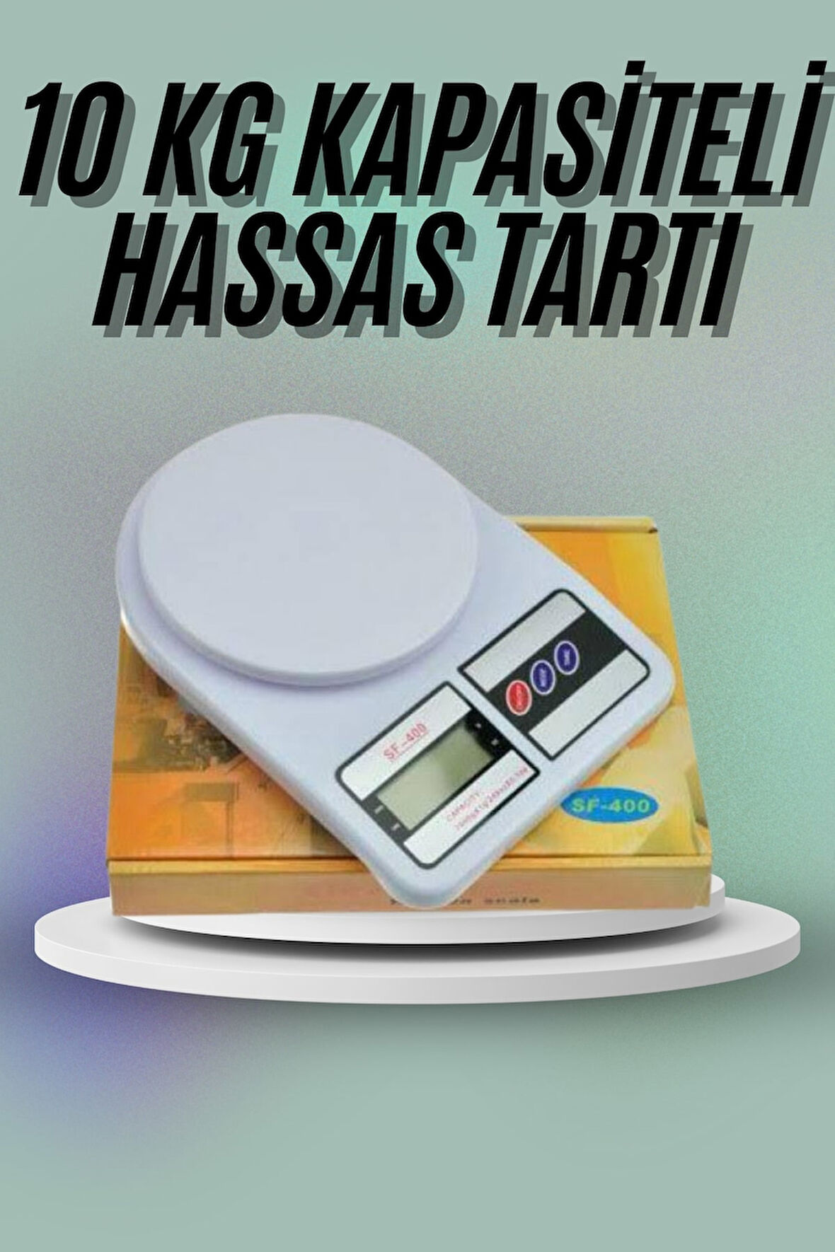 Mutfak Tartısı Dijital Göstergeli Hassas Tartı 10 Kg Kapasiteli