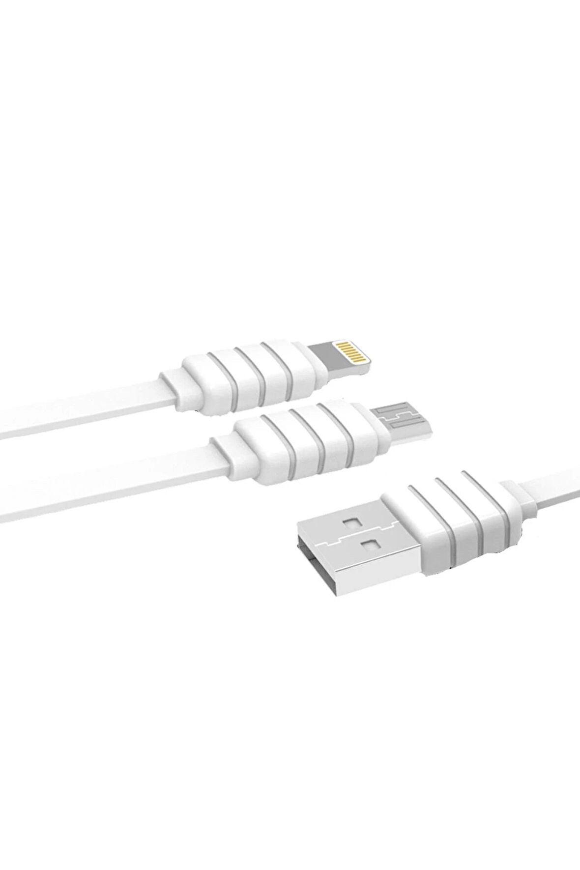 S56 2in1 (Lightning-Micro USB) Kablo 1.2M 2.1A-(5796)