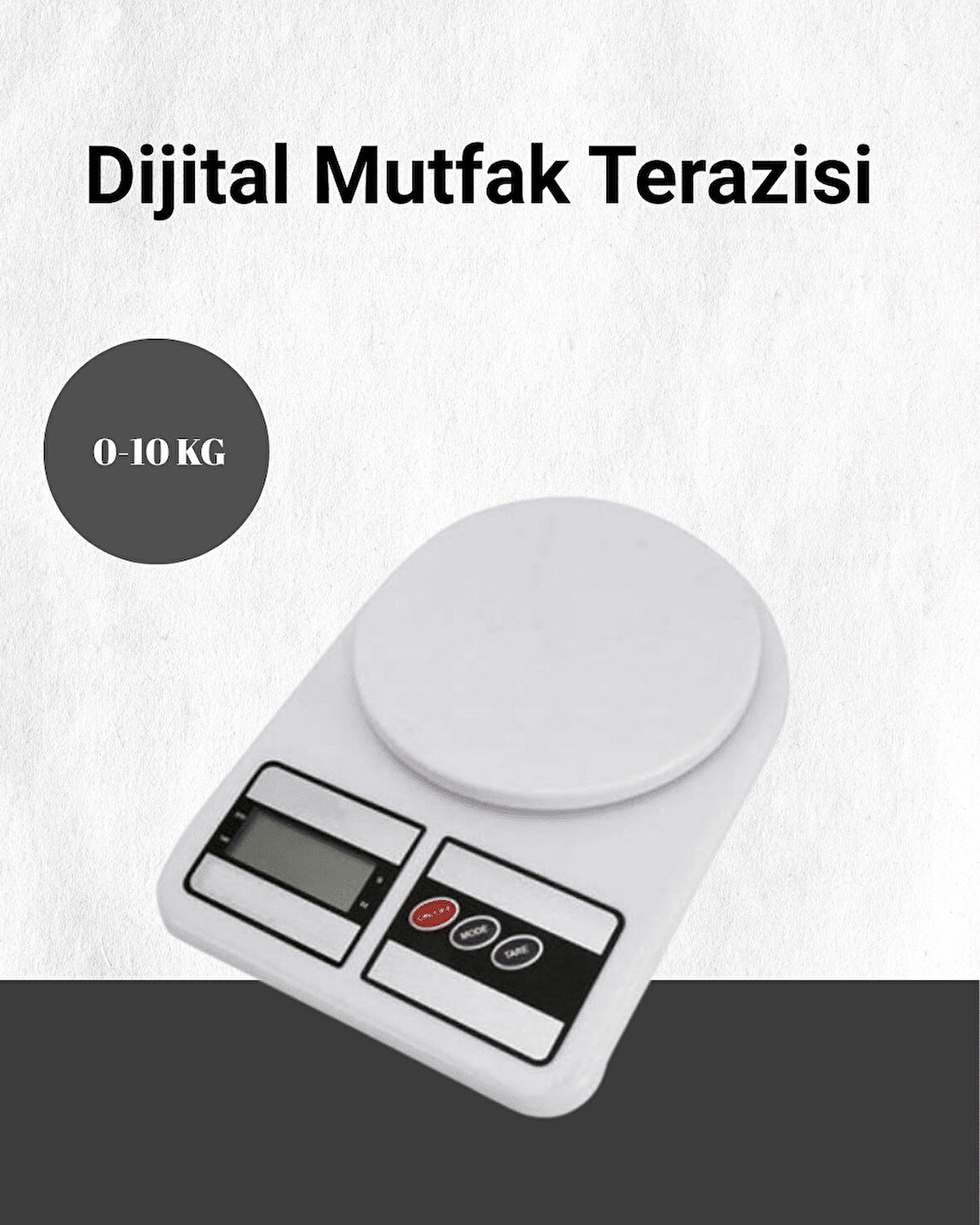 Hassas Ölçüm İçin Dijital Mutfak Tartısı – 10 Kg Kapasiteli