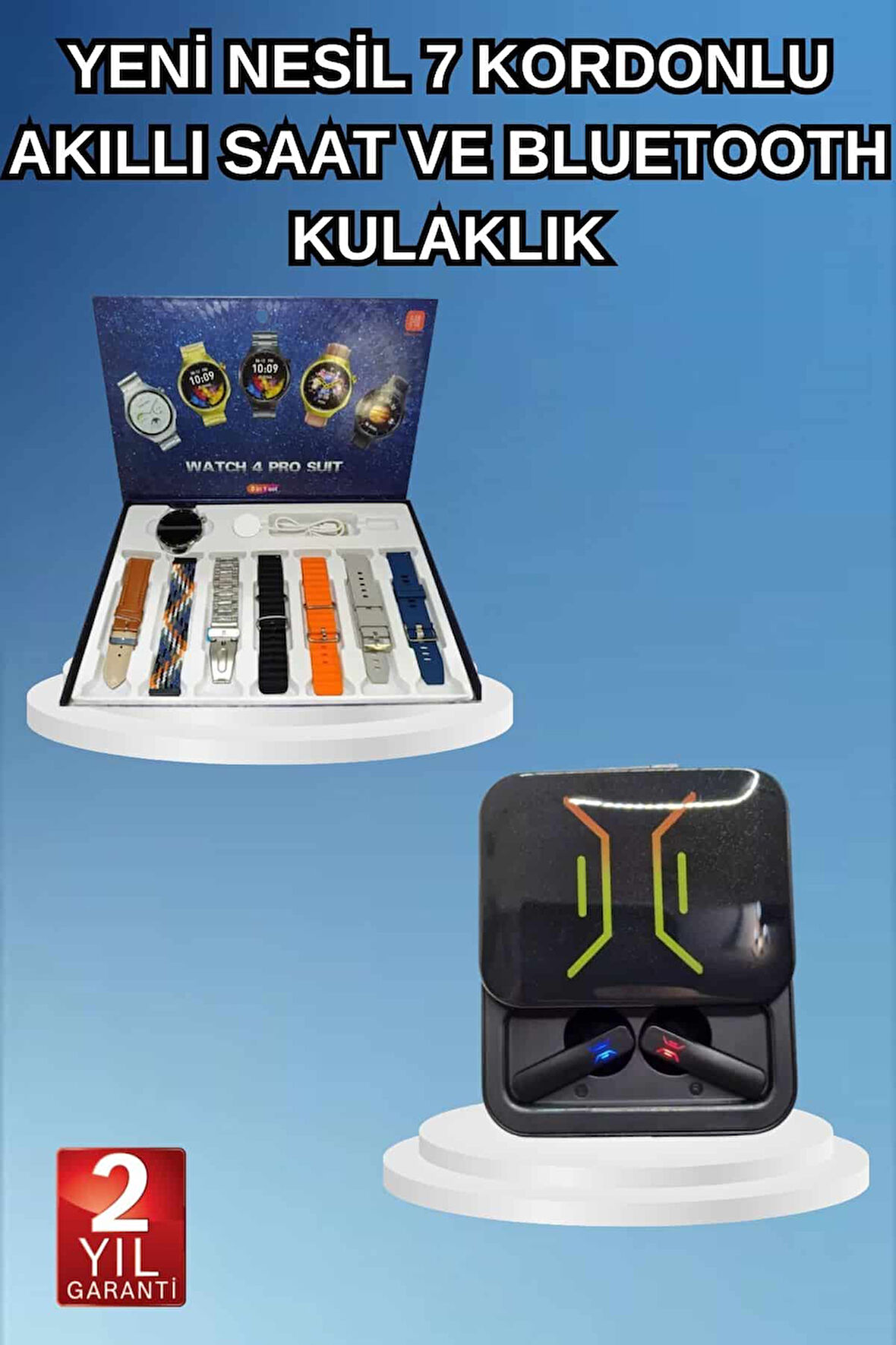 2025 Model Kablosuz Kulaklık ve Yeni Nesil Akıllı Saat Metal Kayış Plastik Kay?
