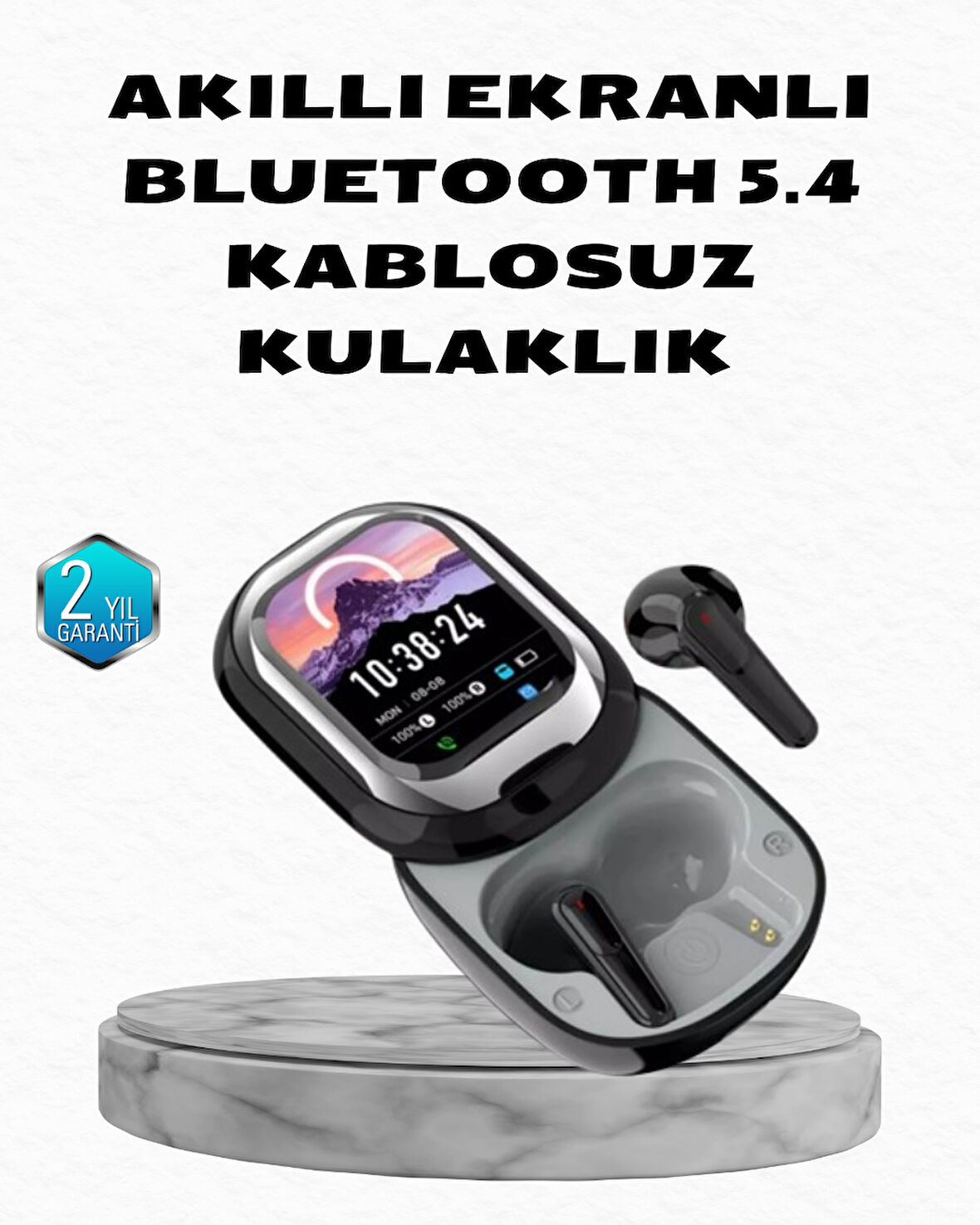 Aktif Gürültü Engelleme Özellikli Kablosuz Kulaklık – Akıllı Ekranlı Şarj