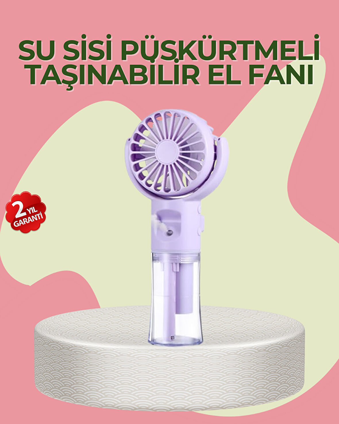 4 Kademeli Serinletici Su Buharlı El Vantilatörü