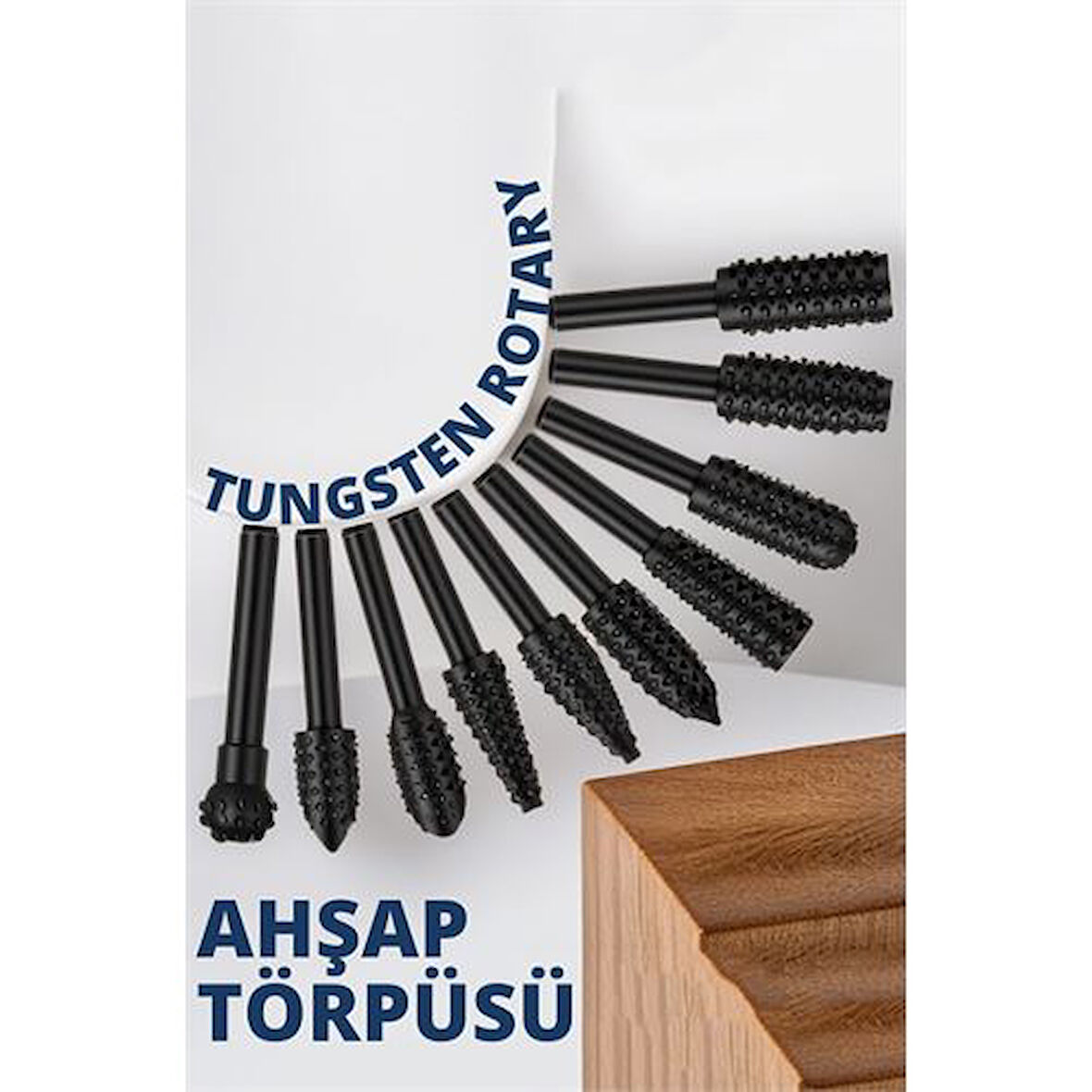 HSNET Tungsten Ahşap Oyma Şekillendirme 10 LU Törpü Seti