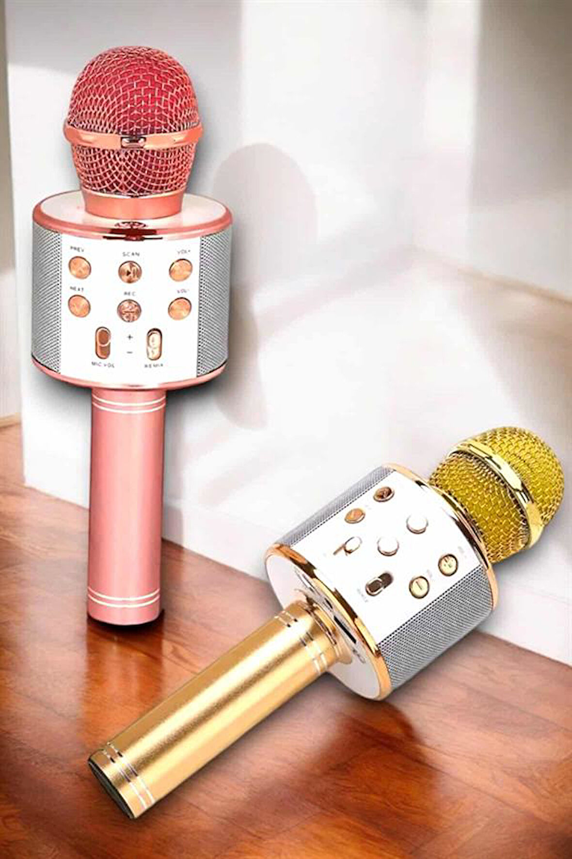 Kablosuz Bluetooth Karaoke Mikrofon USB ve AUX Girişli Yüksek Ses Kalitesi