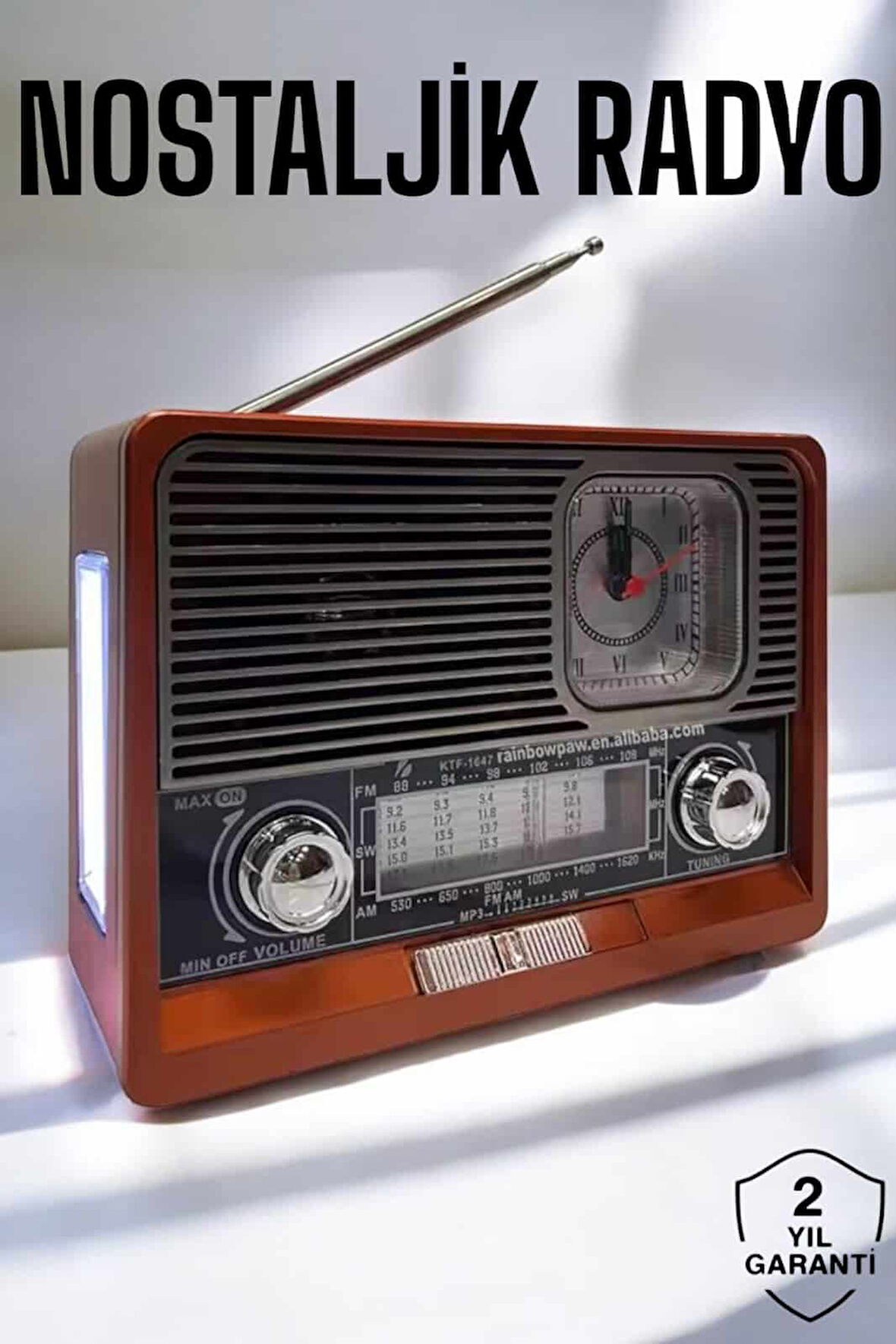 Nostaljik Radyo USBAUX Ve SD Kart Girişli Bluetooth Bağlantılı