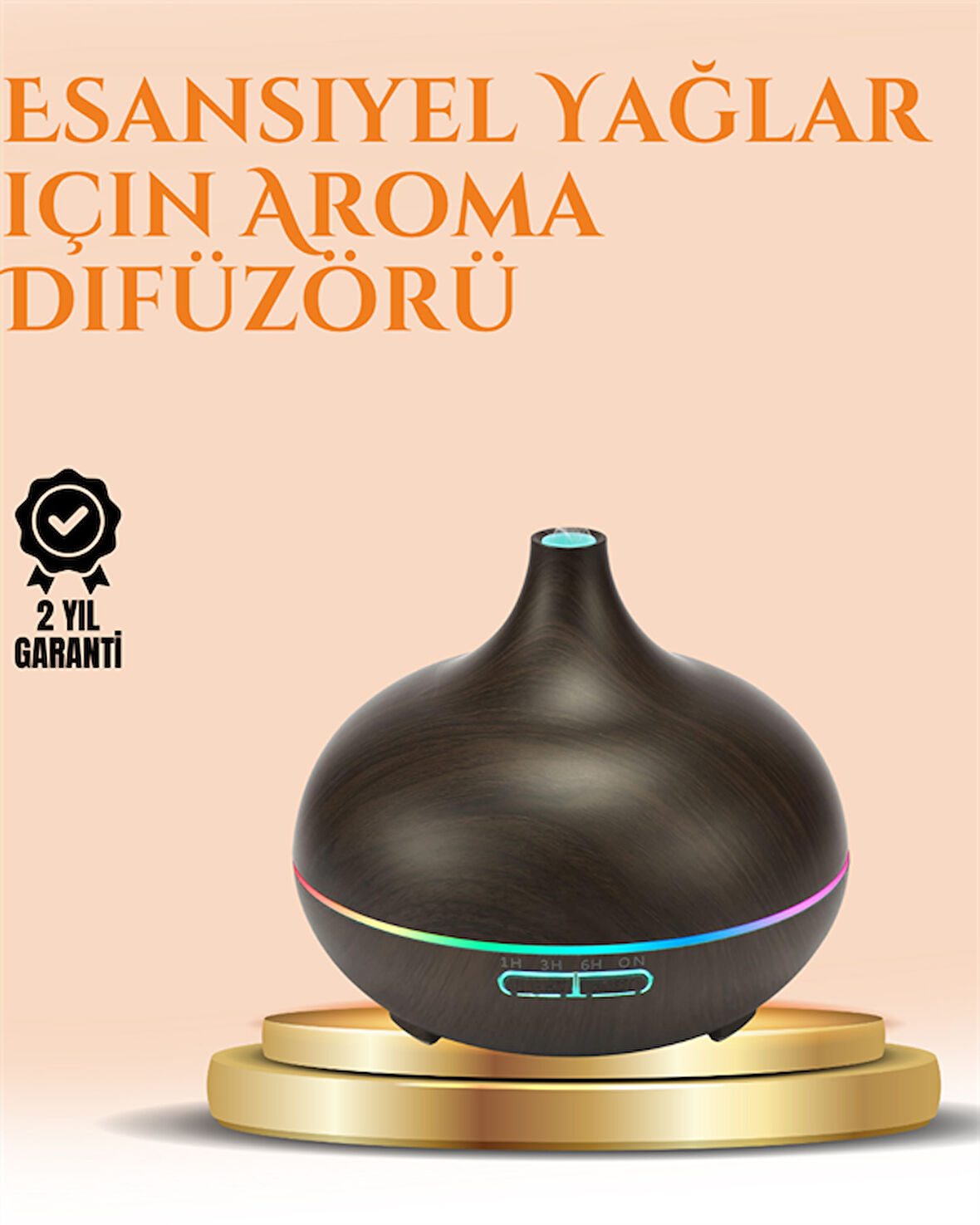 550 ml Ultrasonik Yağ Difüzörü ve Soğuk Buhar Nemlendirici