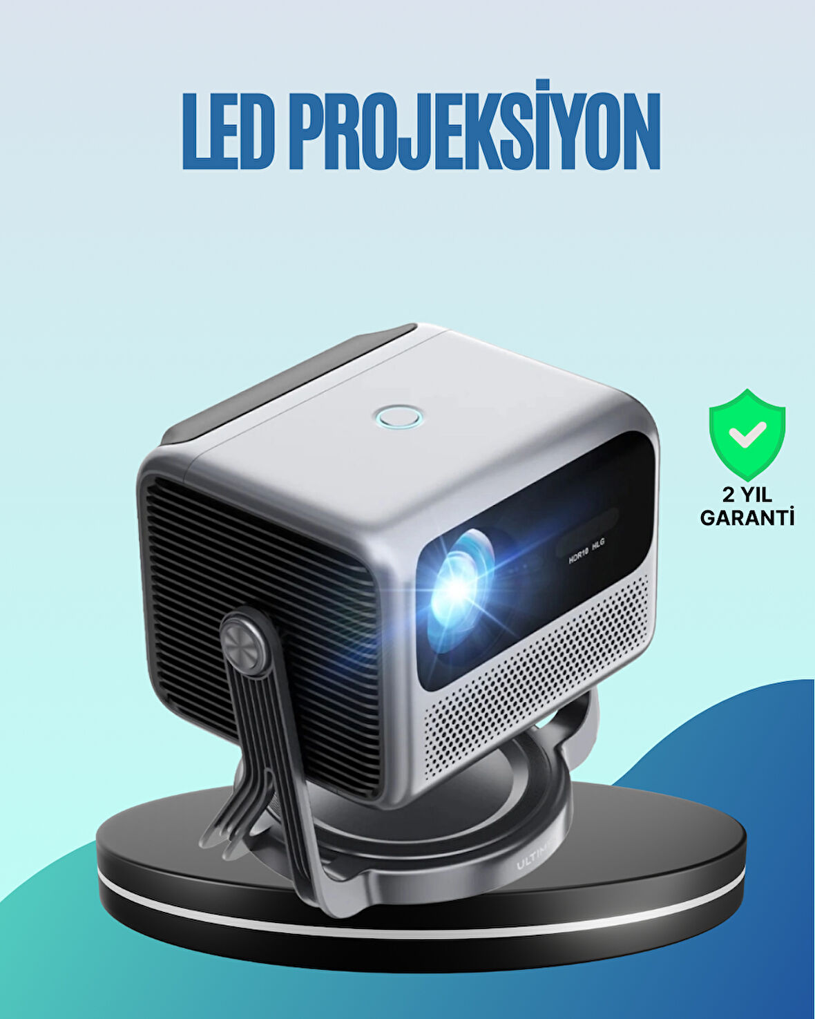 Smart Projector Android TV Otomatik Odaklı Full HD