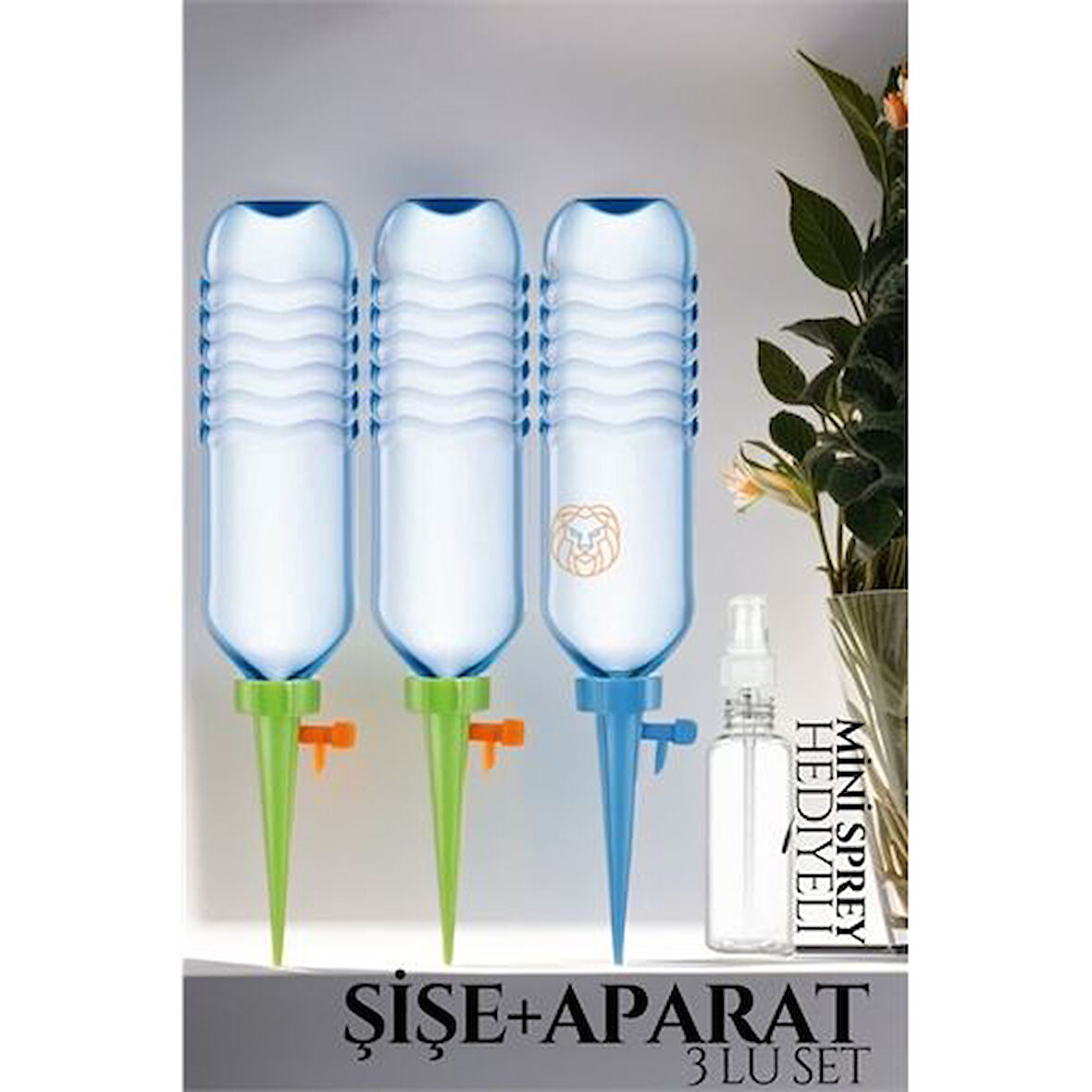HSNET Çiçek Damlama Sulama Şişe Aparat Seti 3 Şişe