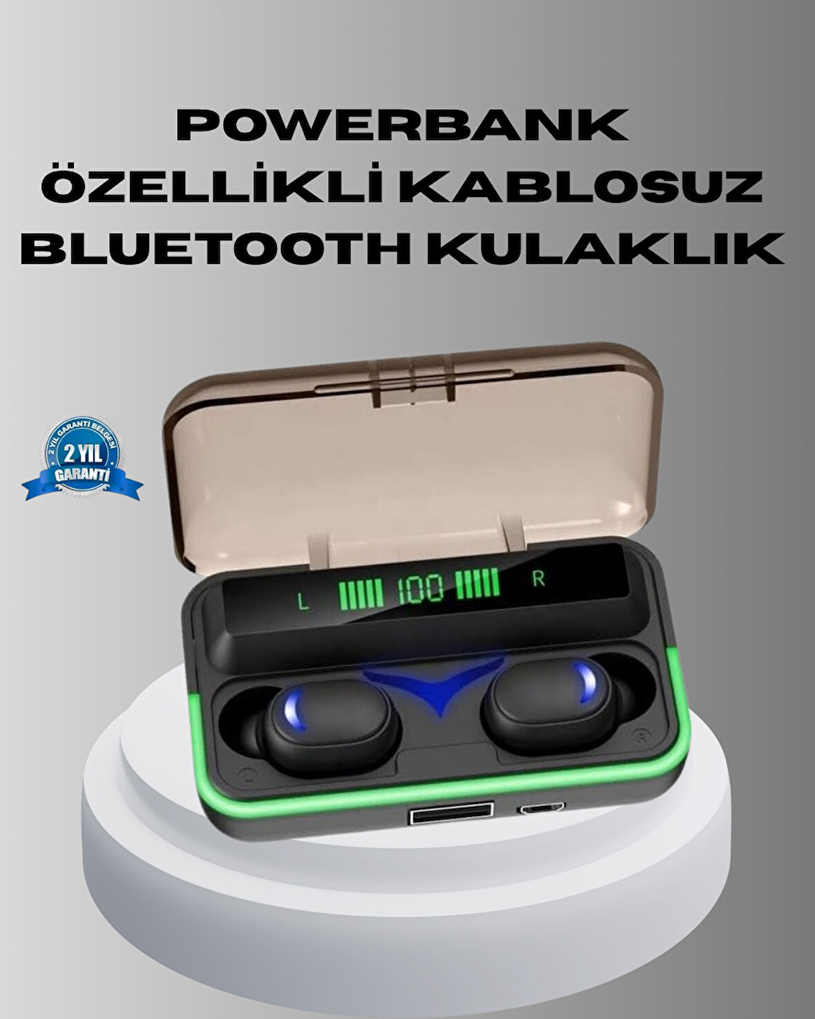 Gaming Bluetooth Kulaklık 800mAh Powerbank Düşük Gecikmeli
