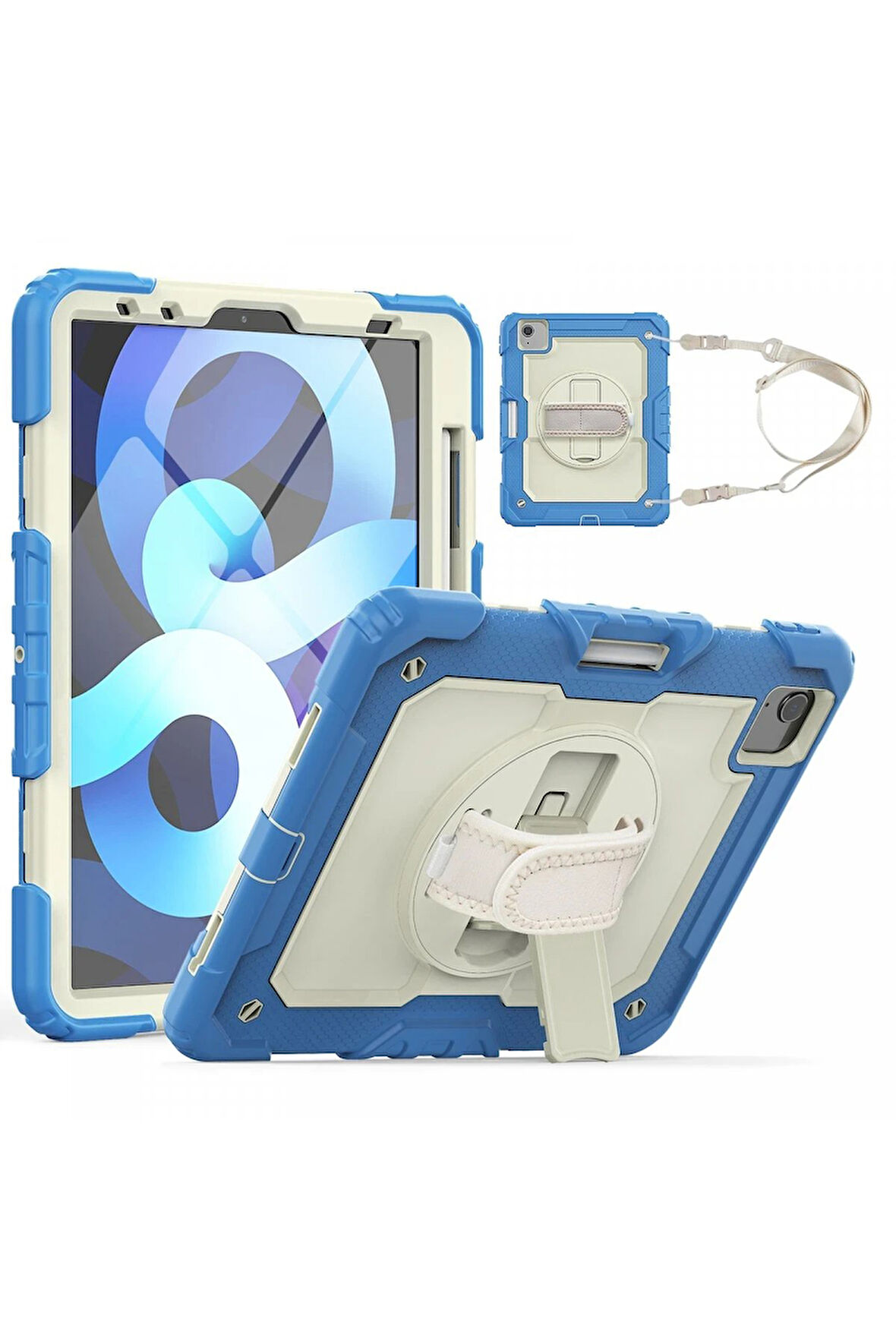 iPad Pro 11 (2020) Kılıf Strap New Tablet Kapak - Mavi-(5796)