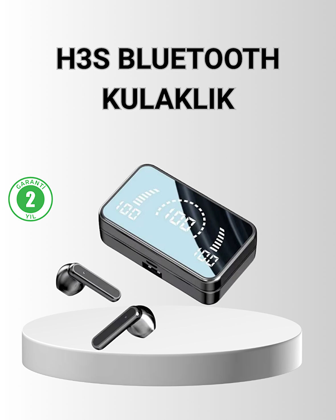 Ayna Ekranlı Bluetooth 5.1 Kablosuz Kulaklık – 3500 mAh Şarj Kutusu Suya Dayan?