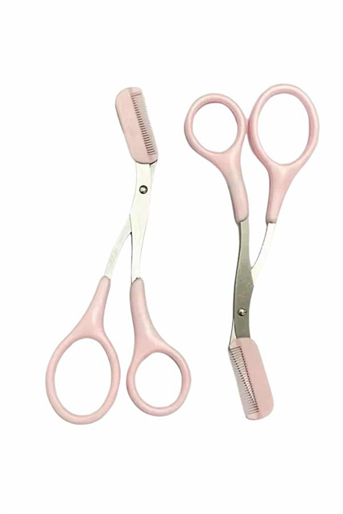 Kavisli Kaş Düzeltici Seti Kaş Makası ve Kaş Usturası Paslanmaz Çelik Bıçak