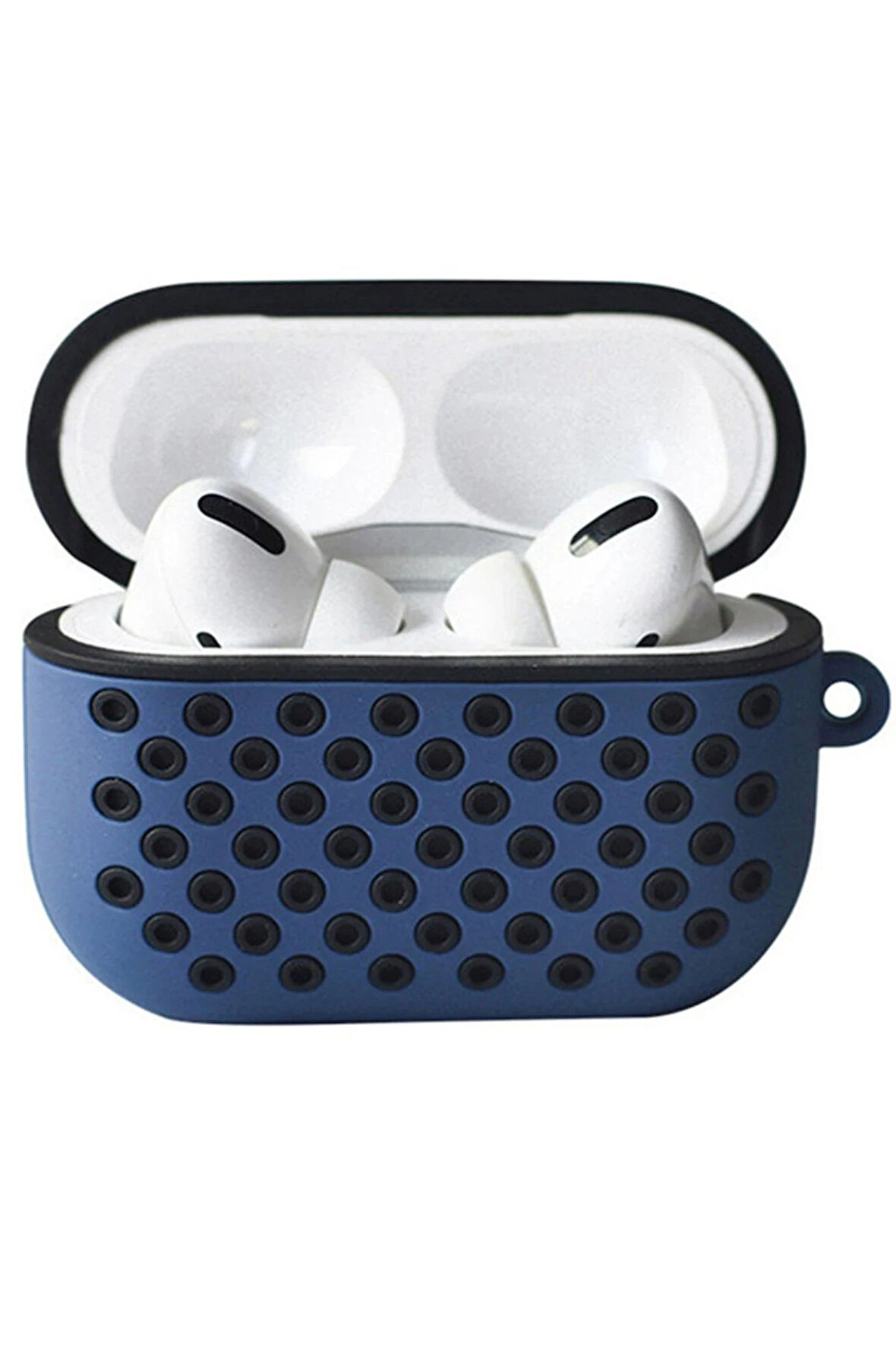 Airpods Pro 2 (2.nesil) Spor Delikli Kılıf - Lacivert-Siyah-(5796)