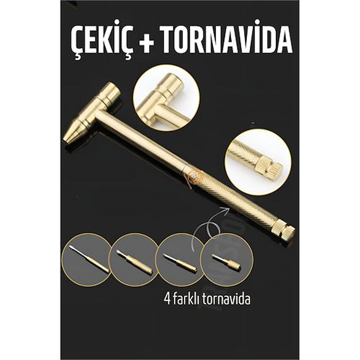 HSNET Çekiç ve 4 Farklı Tornavida Multi Set
