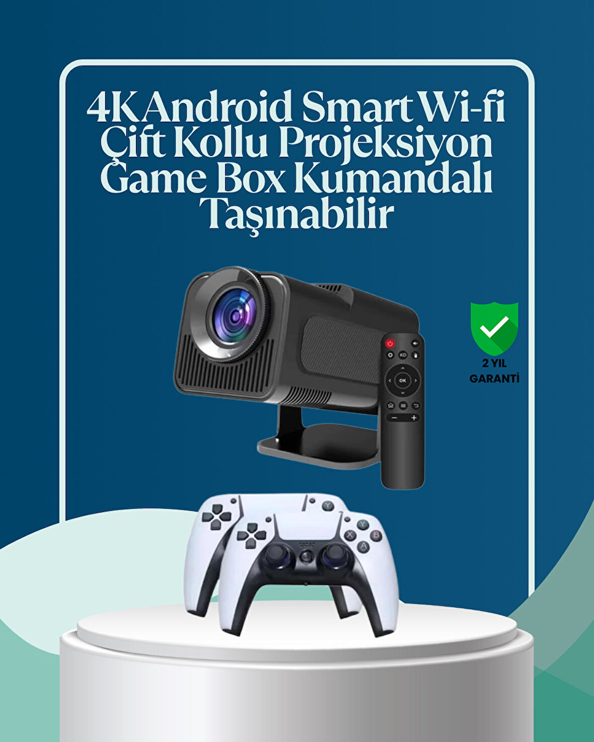 450 ANSI Lümen 4K Destekli Kompakt Ev Projektörü