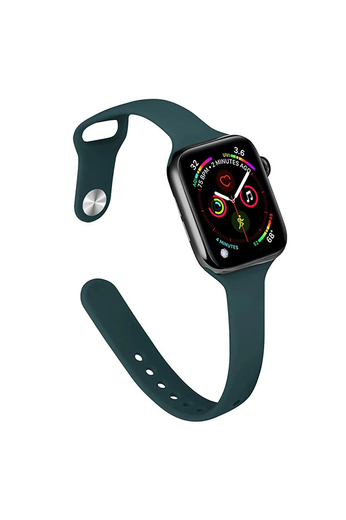 Apple Watch 42mm Klasik Kordon - Haki Yeşil-(5796)