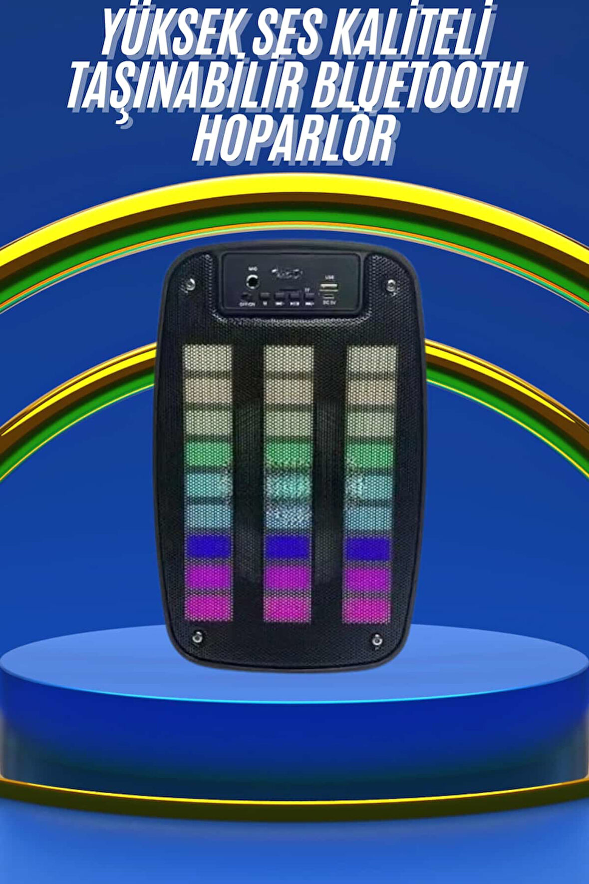 Kablosuz Hoparlör İOS ve Android Uyumlu Şarjlı SD Kart Girişli Bluetooth Hoparl