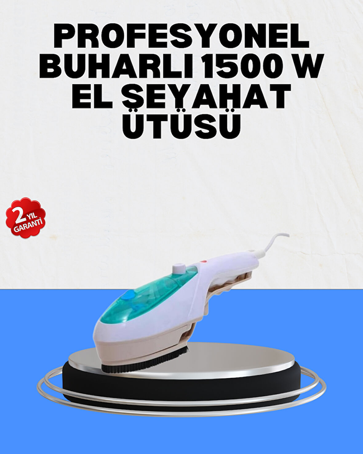 Buharlı Kırışıklık Giderici Pratik Ev ve Seyahat Ütüsü