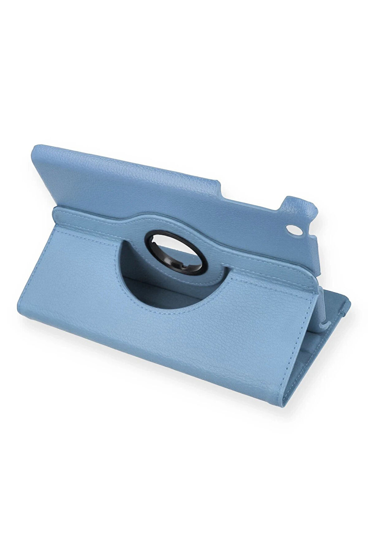 iPad Mini 1 Kılıf 360 Tablet Deri Kılıf - Turkuaz-(5796)