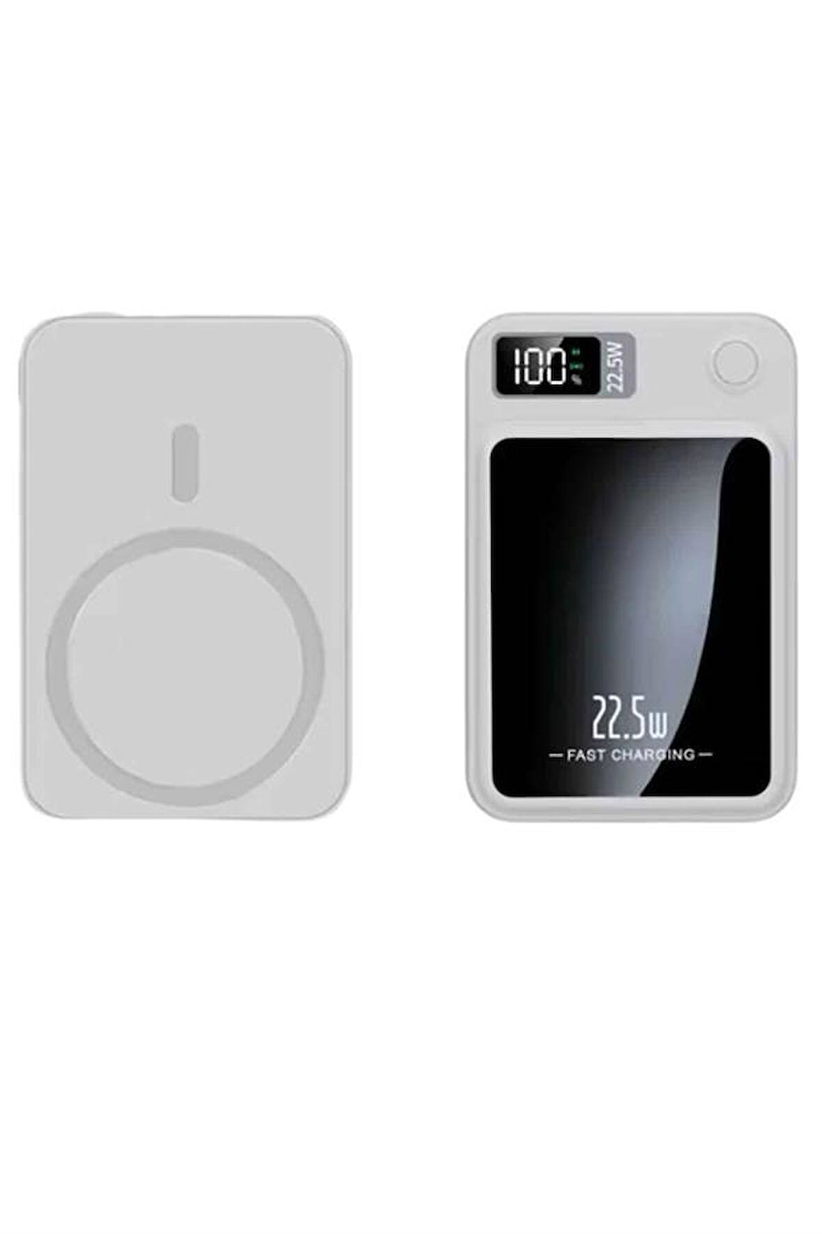 Taşınabilir Şarj Magsafe Powerbank 10.000 mAh Hızlı Şarj Led Göstergeli Kablo