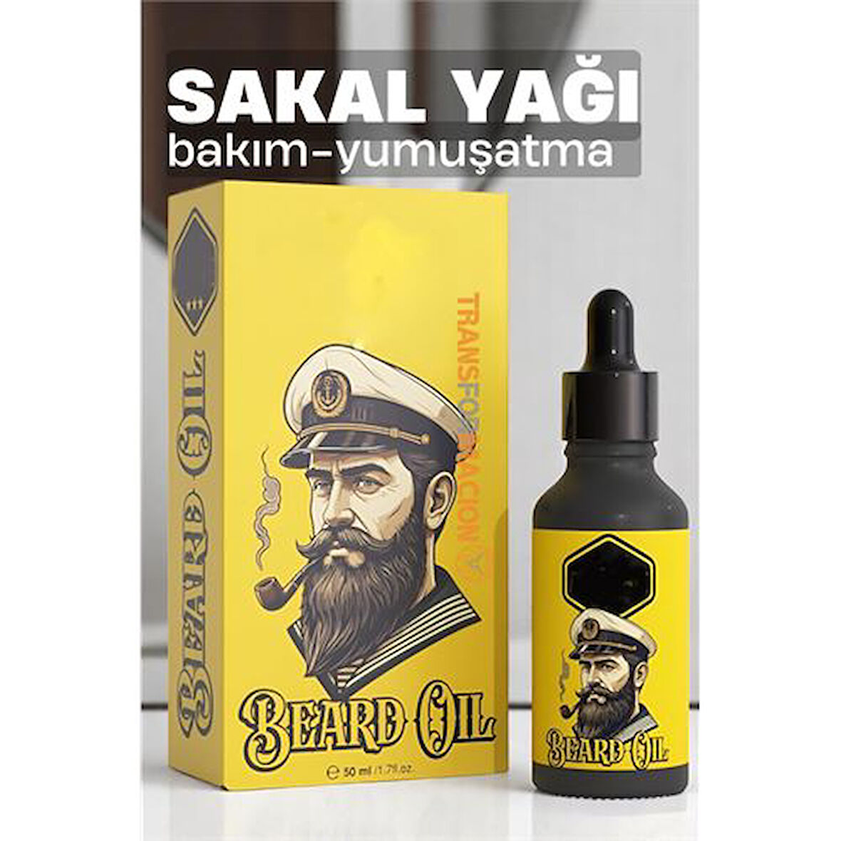HSNET Sakal Bakım Yağı - Nemlendirici Sakal Yağı Sakal Yumuşatıcı 50 ML