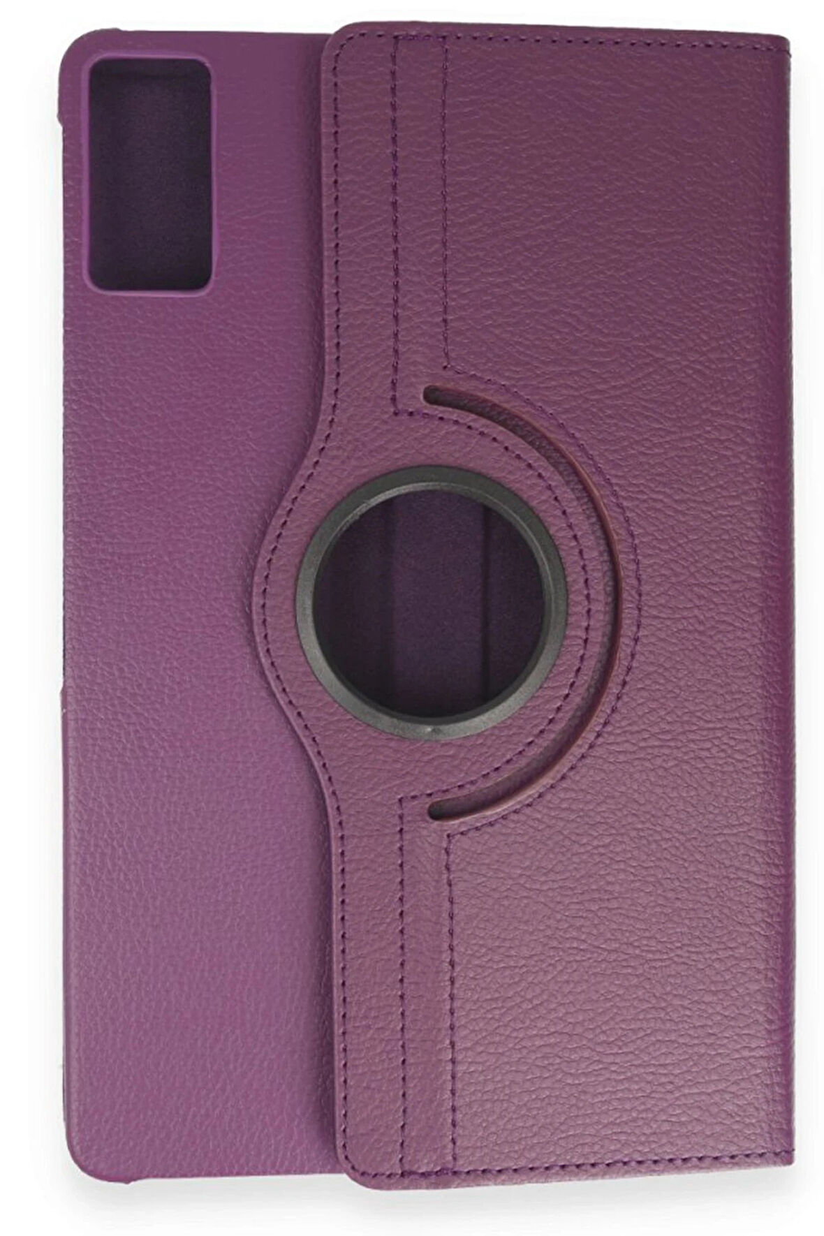 Samsung Galaxy T550 Tab A 9.7 Kılıf 360 Tablet Deri Kılıf - Mürdüm-(5796)