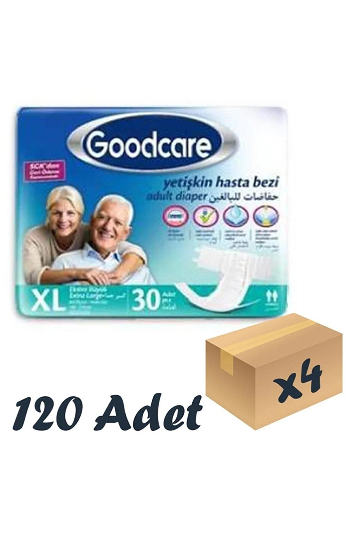 Bel Bantlı Yetişkin Hasta Bezi Xl 30 Lu 4 Paket 120 Adet