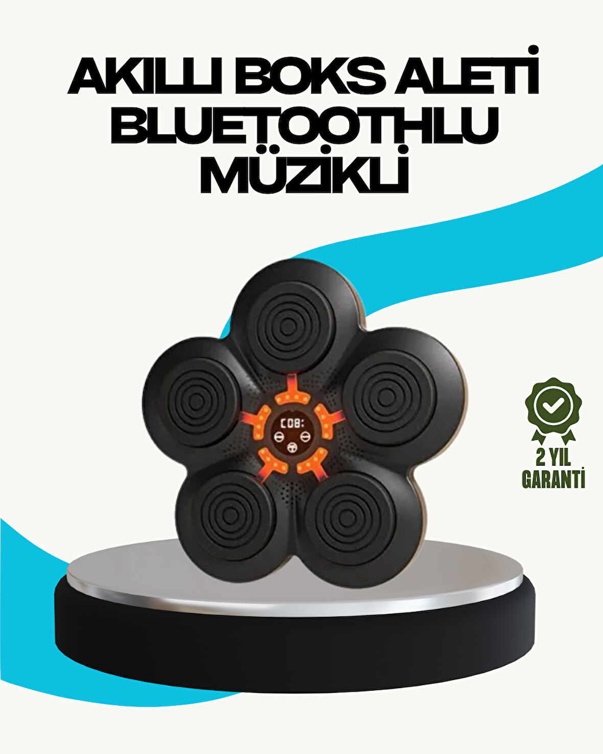 Ev Tipi Akıllı Boks Duvar Paneli Müzikli Bluetoothlu Refleks Geliştirme Cihazı
