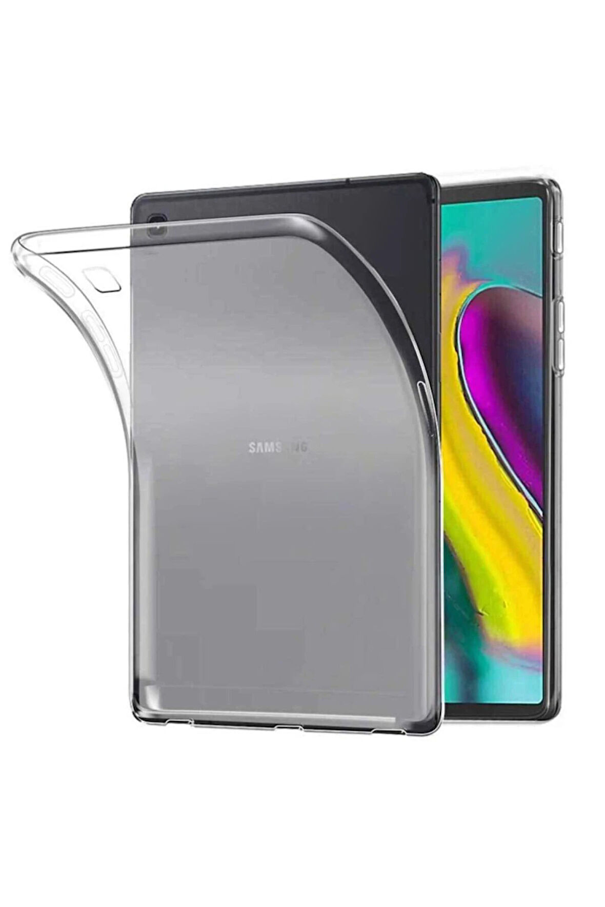 Samsung Galaxy T720 Tab S5e 10.5 Kılıf Tablet Şeffaf Silikon-(5796)