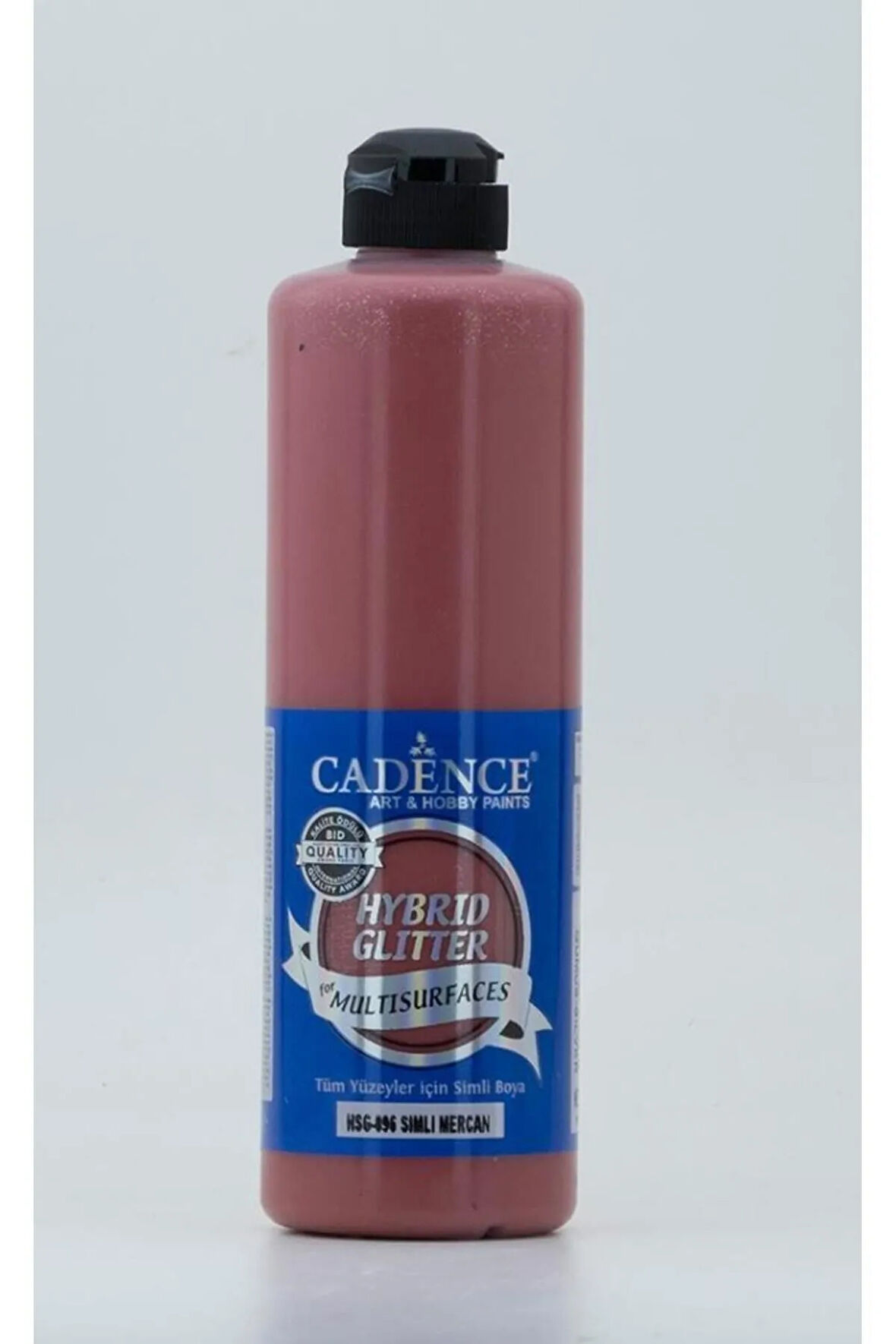 Hybrid Multisurface Simli Akrilik Boya 500ml - Hsg-096 Mercan - Çok Renkli