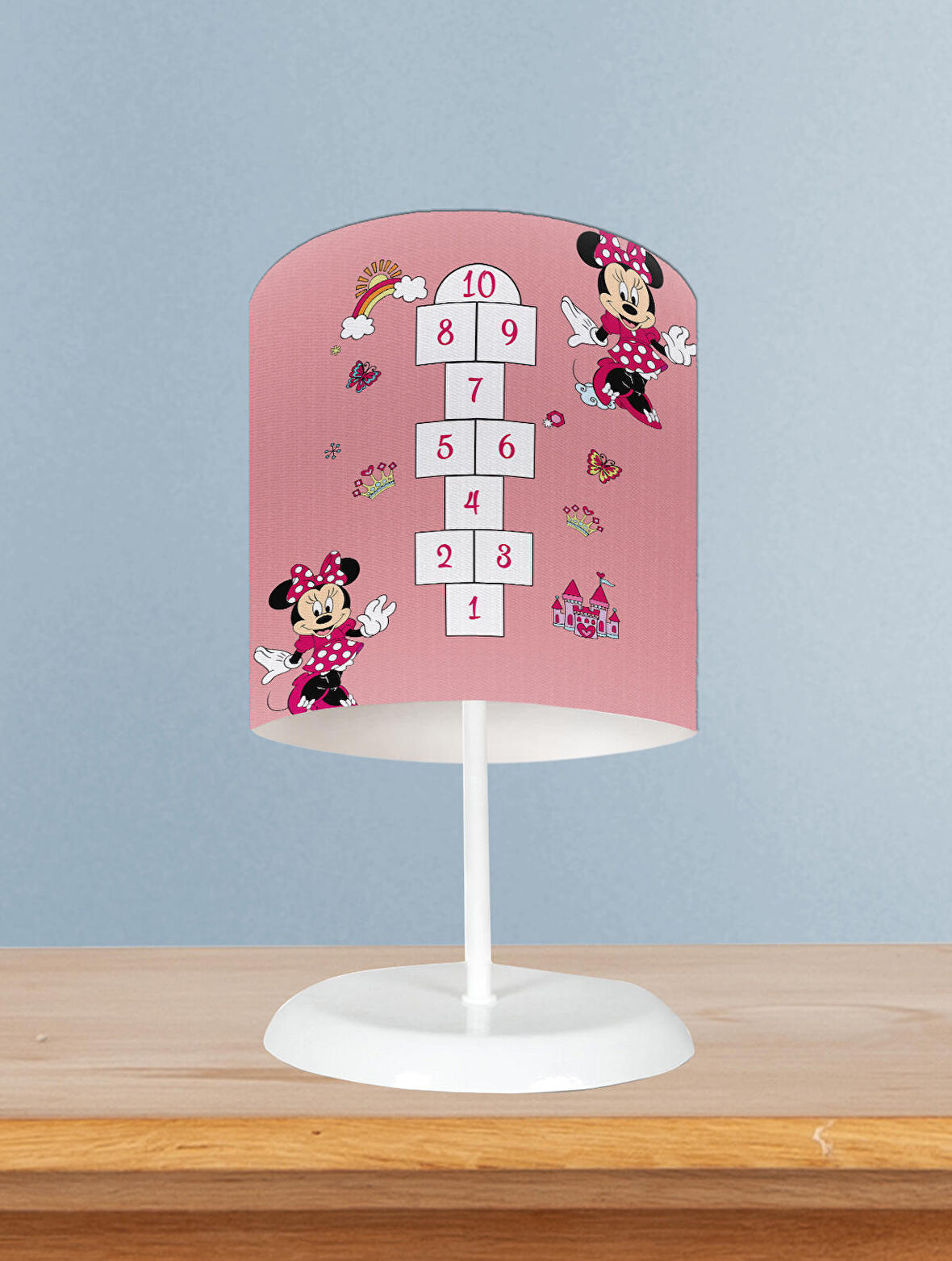 MEKTA HOME BEBEK VE ÇOCUK ODASI Seksekli Minnie Mouse Desenli Abajur