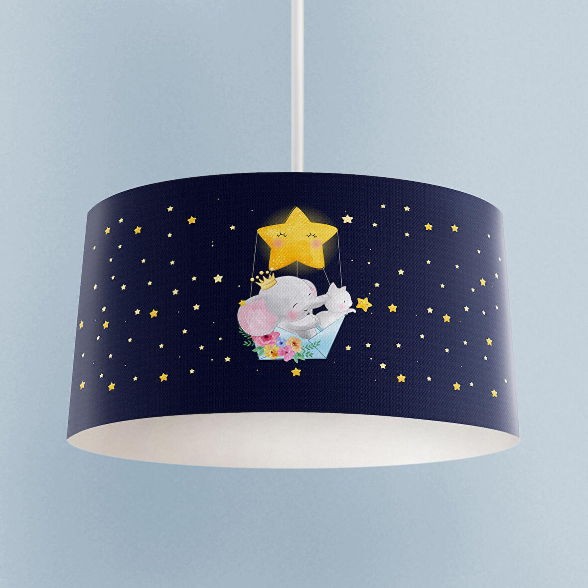 MEKTA HOME BEBEK VE ÇOCUK ODASI Sevimli Hayvanlar Desenli Avize