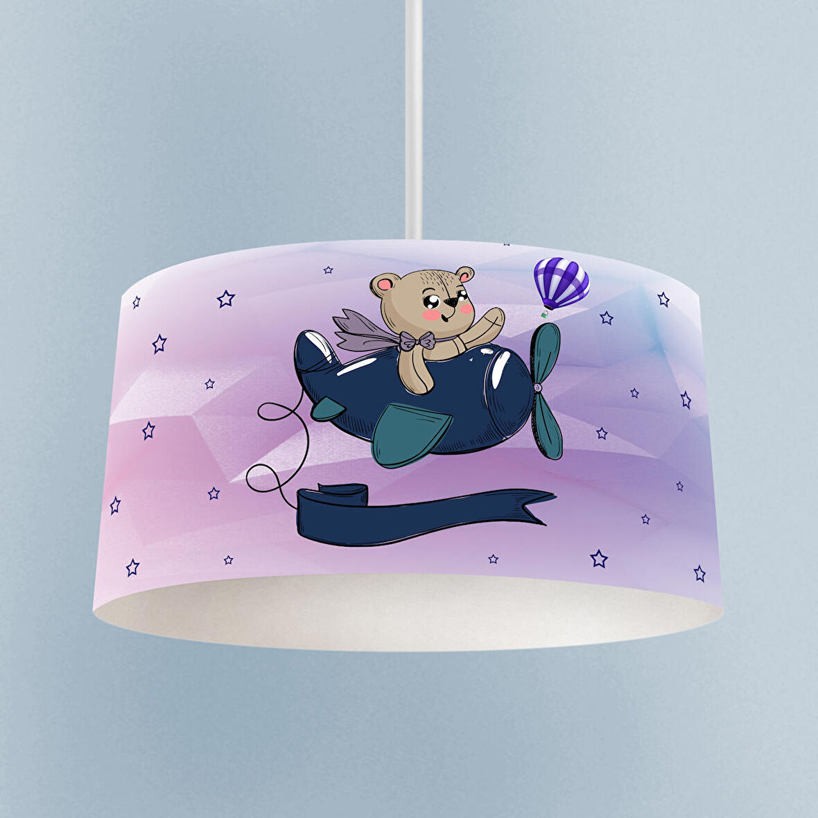 MEKTA HOME BEBEK VE ÇOCUK ODASI Uçan Sevimli Hayvan Desenli Avize